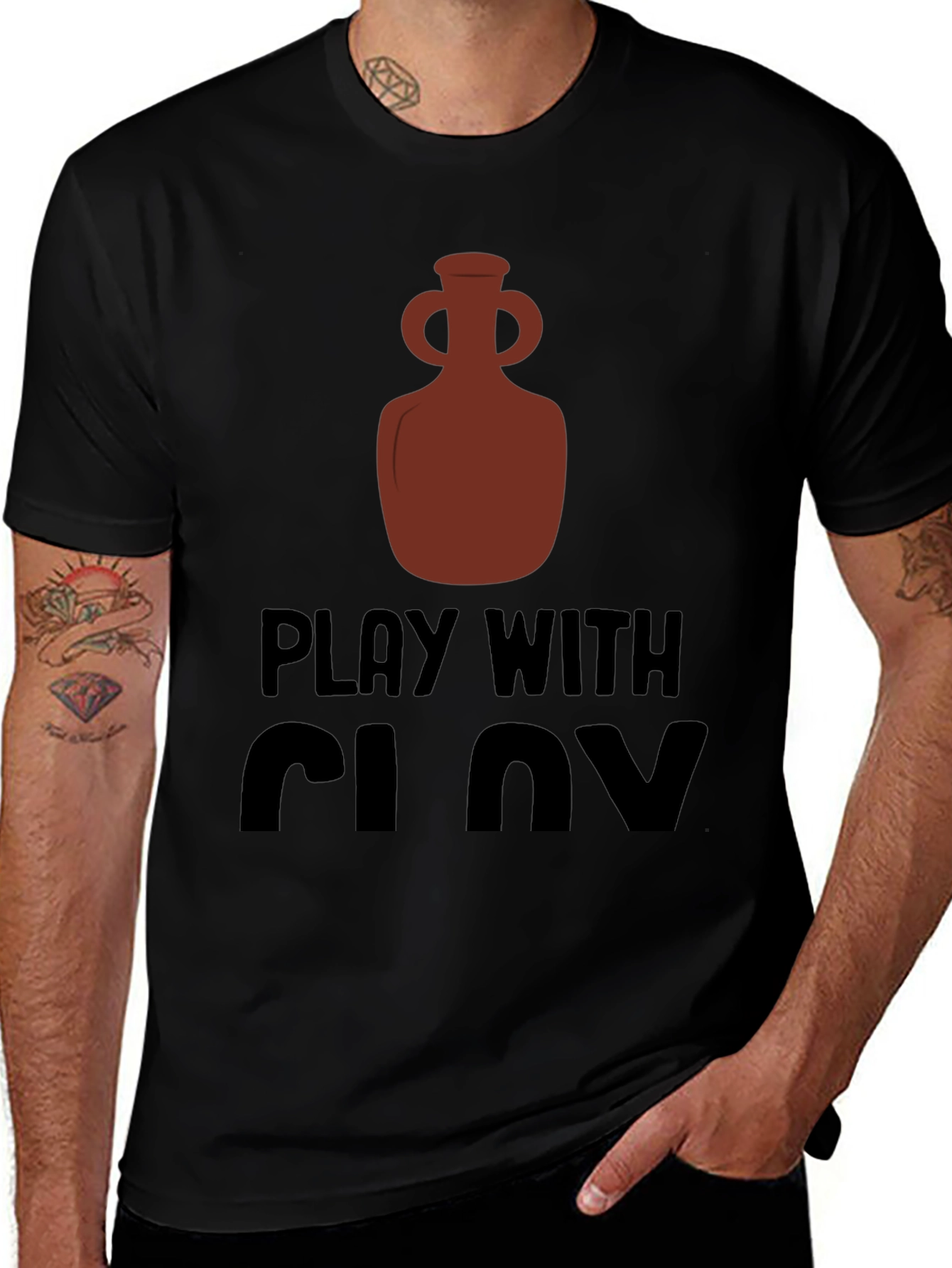Play With Clay Graphic Tee Pottery Lover T-Shirt