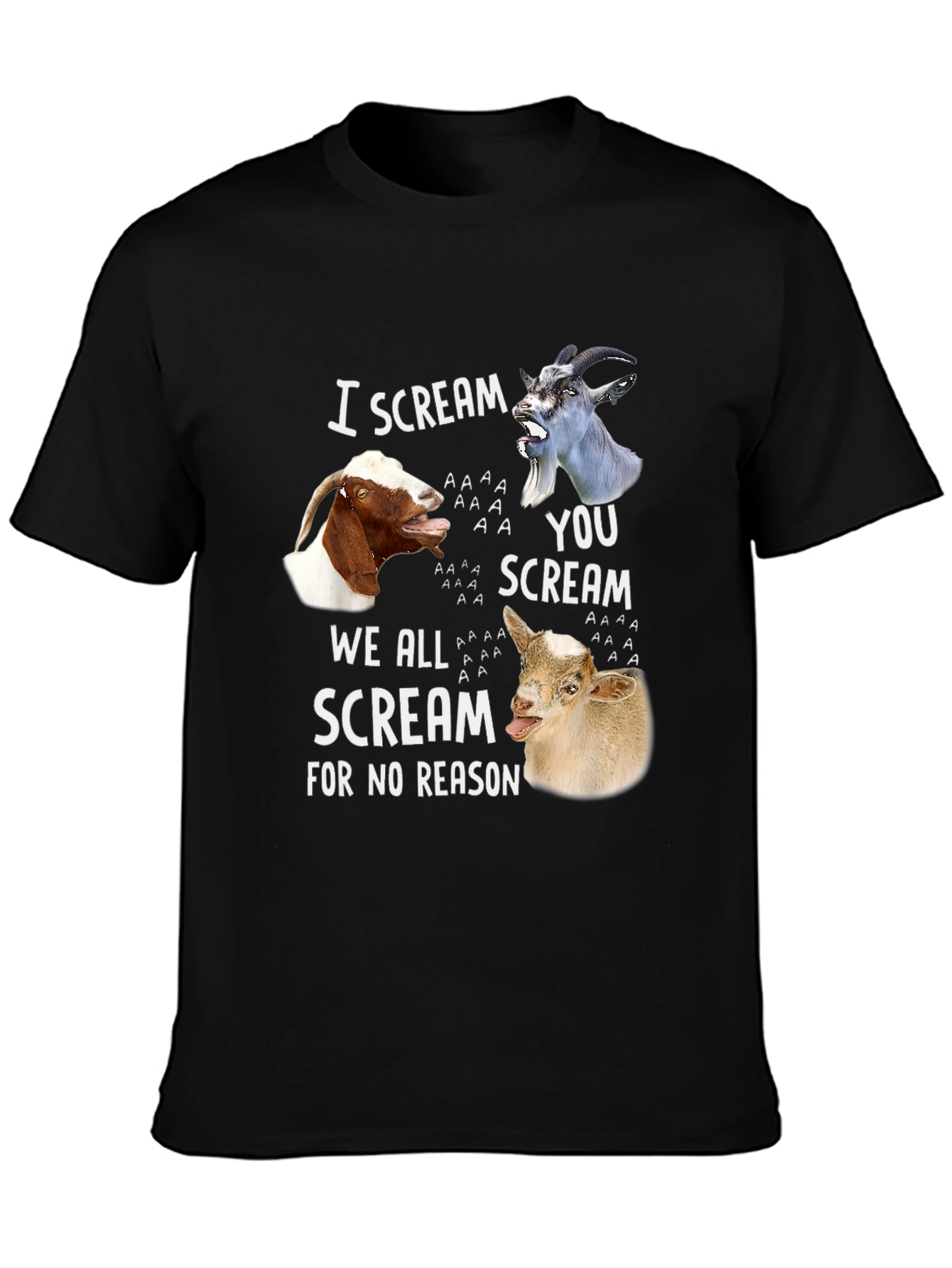 Goat Scream T-Shirt - Funny Animal Tee