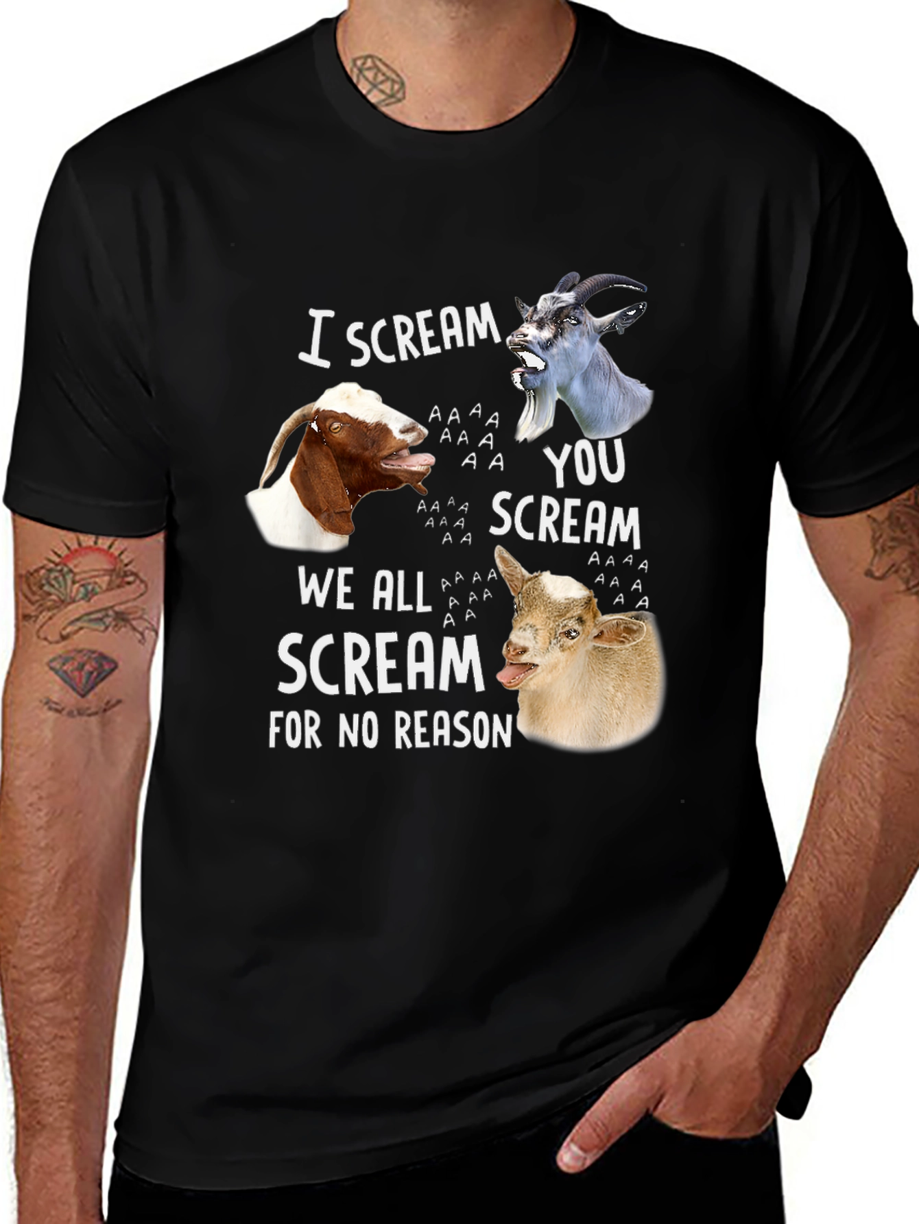 Goat Scream T-Shirt - Funny Animal Tee