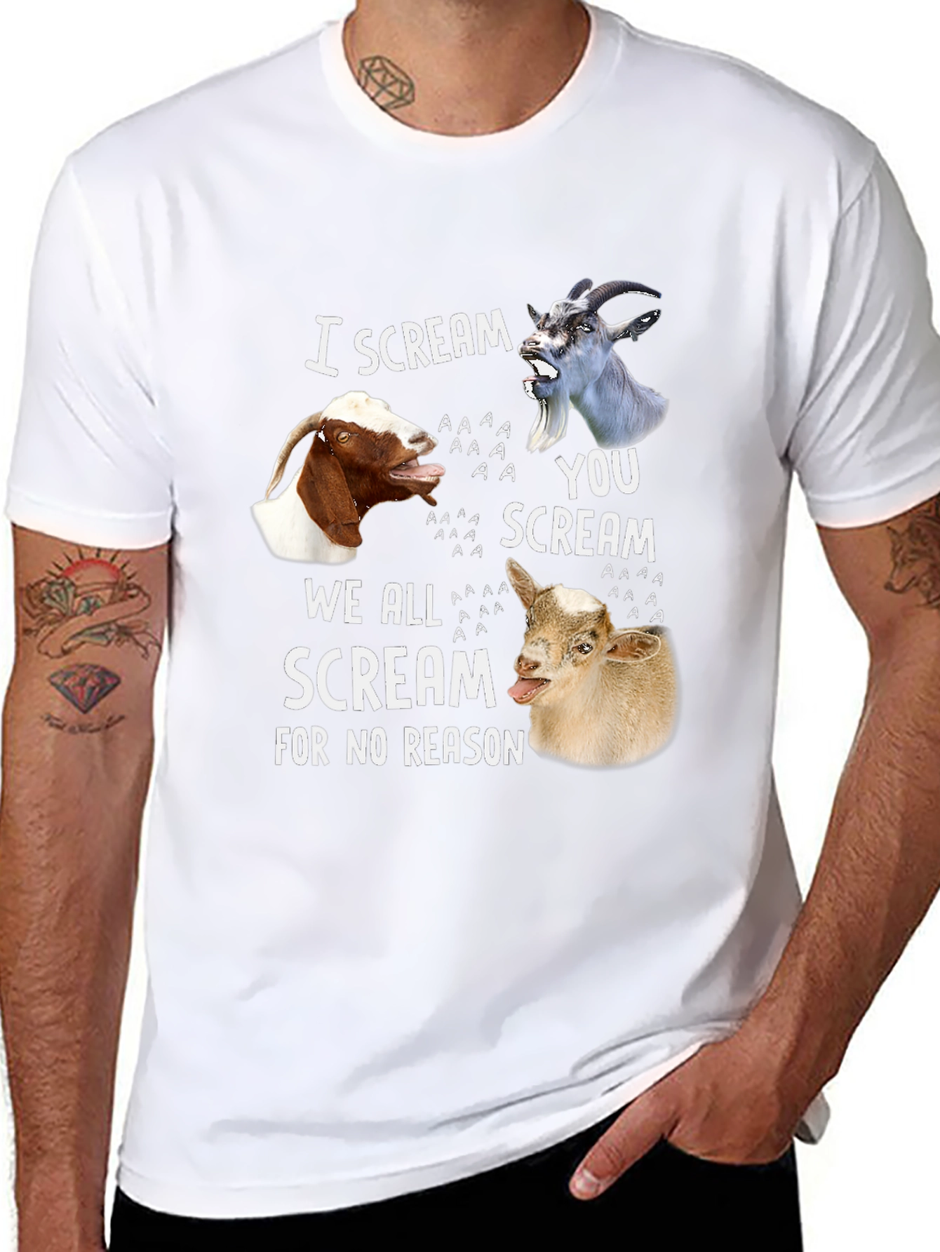 Goat Scream T-Shirt - Funny Animal Tee