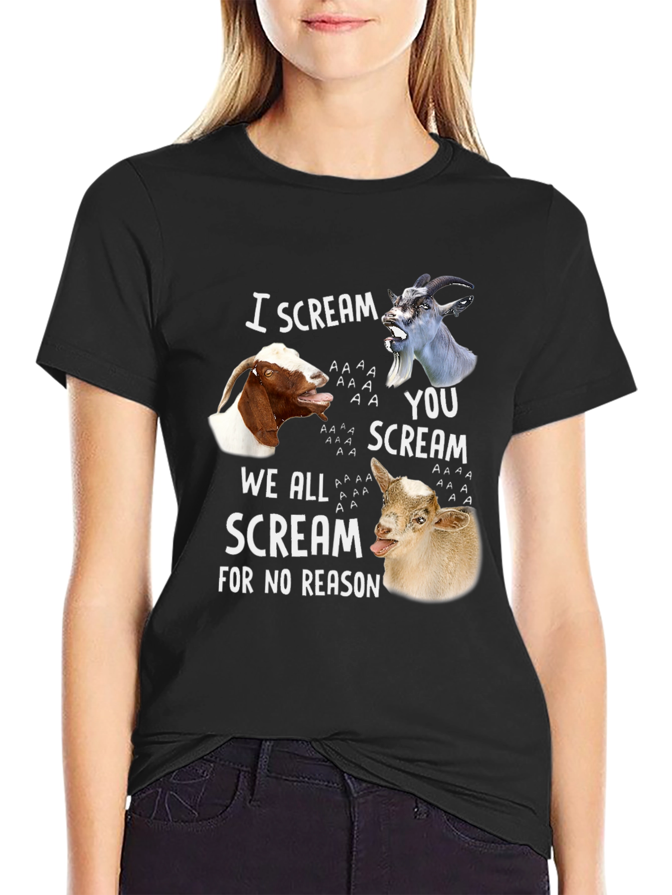 Goat Scream T-Shirt - Funny Animal Tee