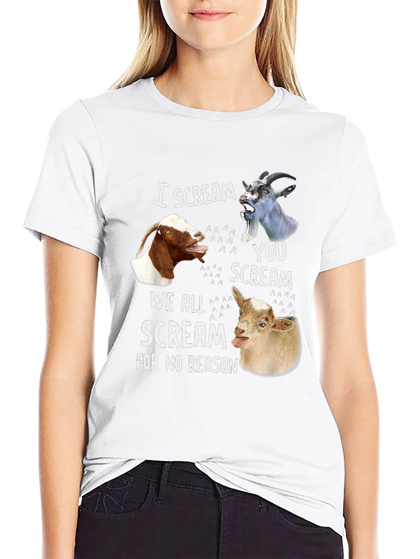Goat Scream T-Shirt - Funny Animal Tee
