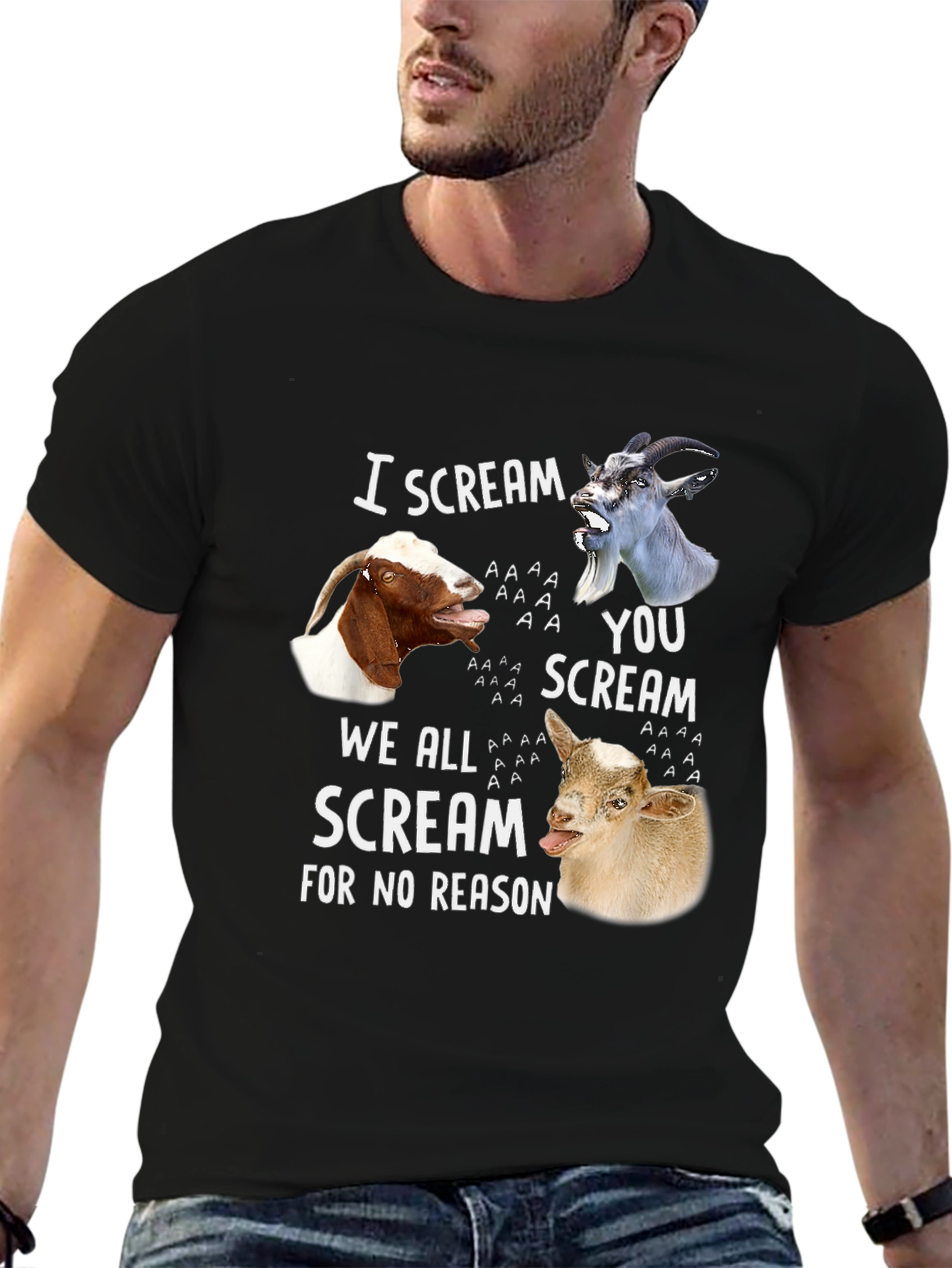 Goat Scream T-Shirt - Funny Animal Tee