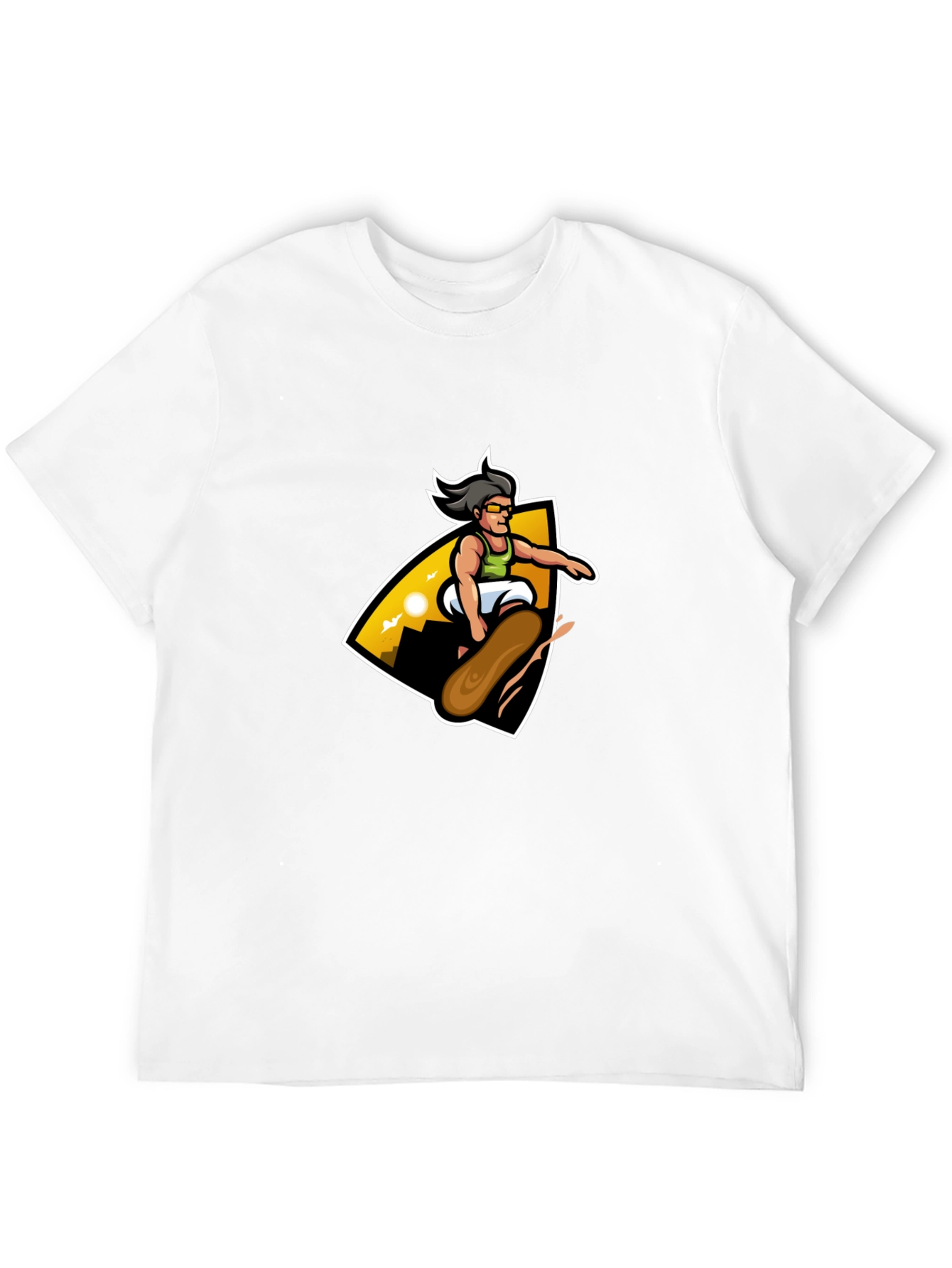 Skateboarding Cartoon T-Shirt - Cool Graphic Tee