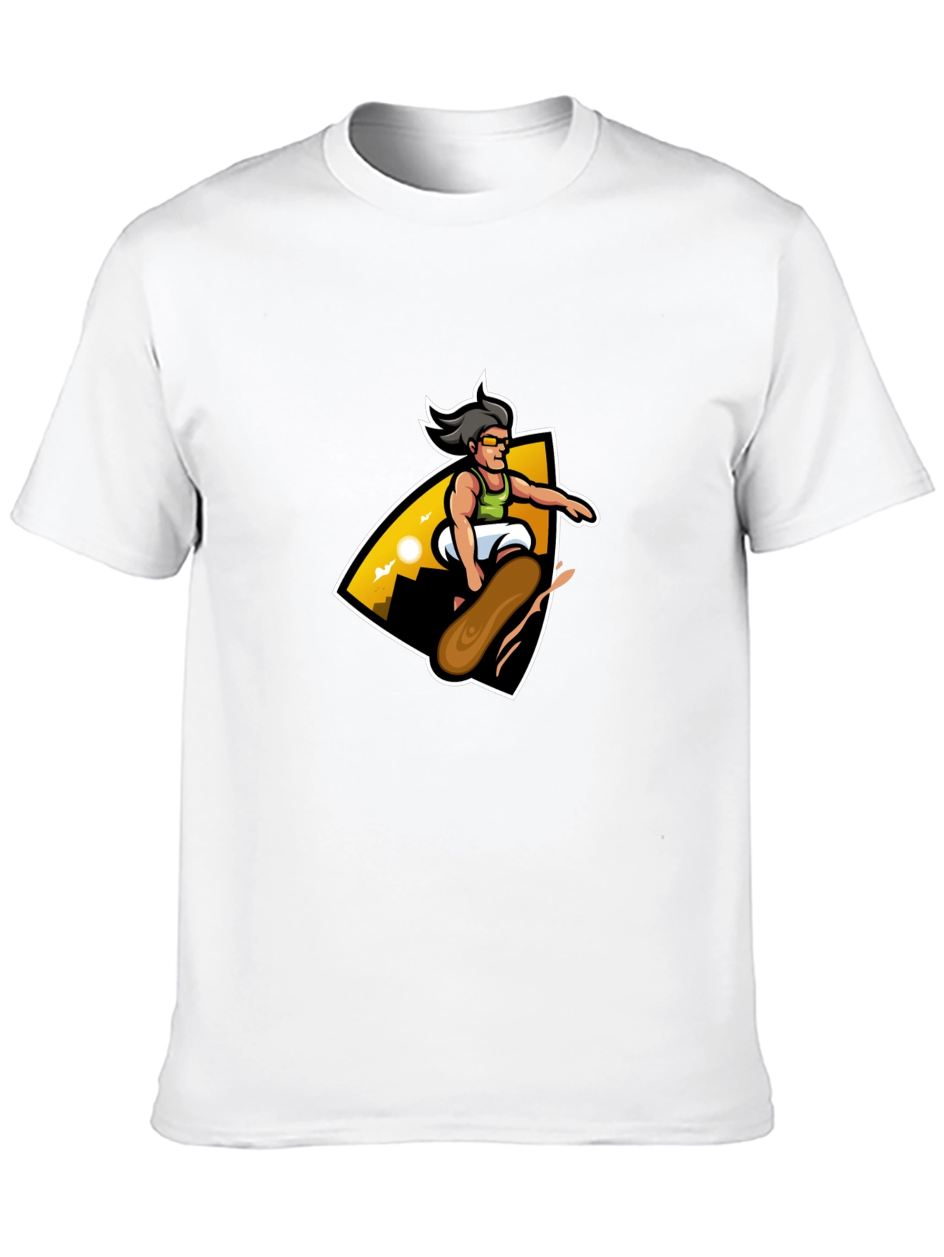 Skateboarding Cartoon T-Shirt - Cool Graphic Tee