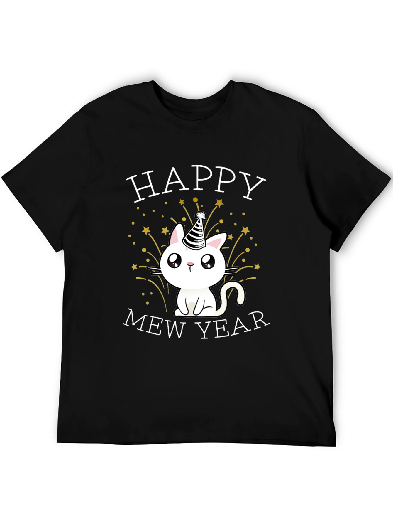 Happy Mew Year T-Shirt Cat Lover New Year Tee
