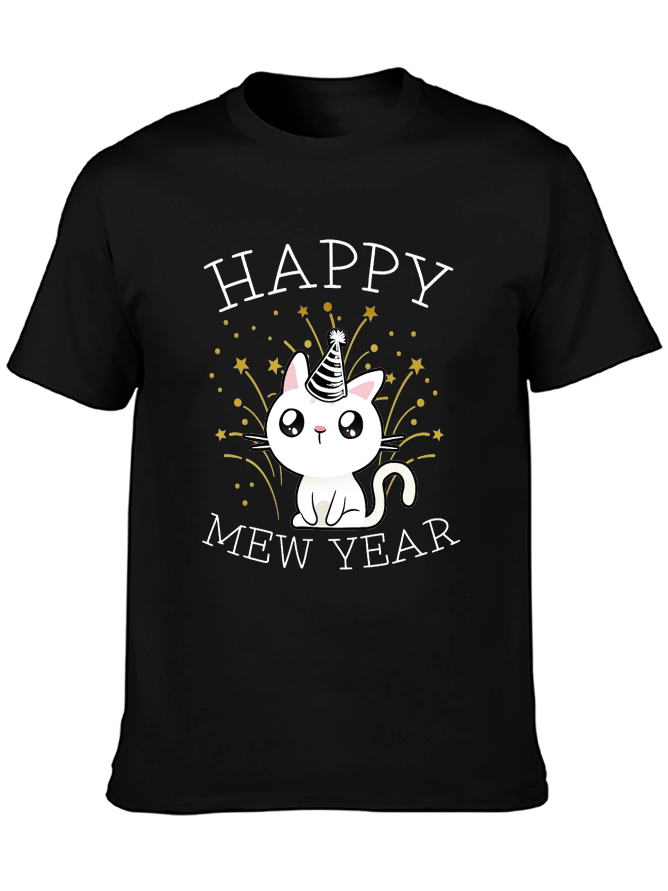 Happy Mew Year T-Shirt Cat Lover New Year Tee