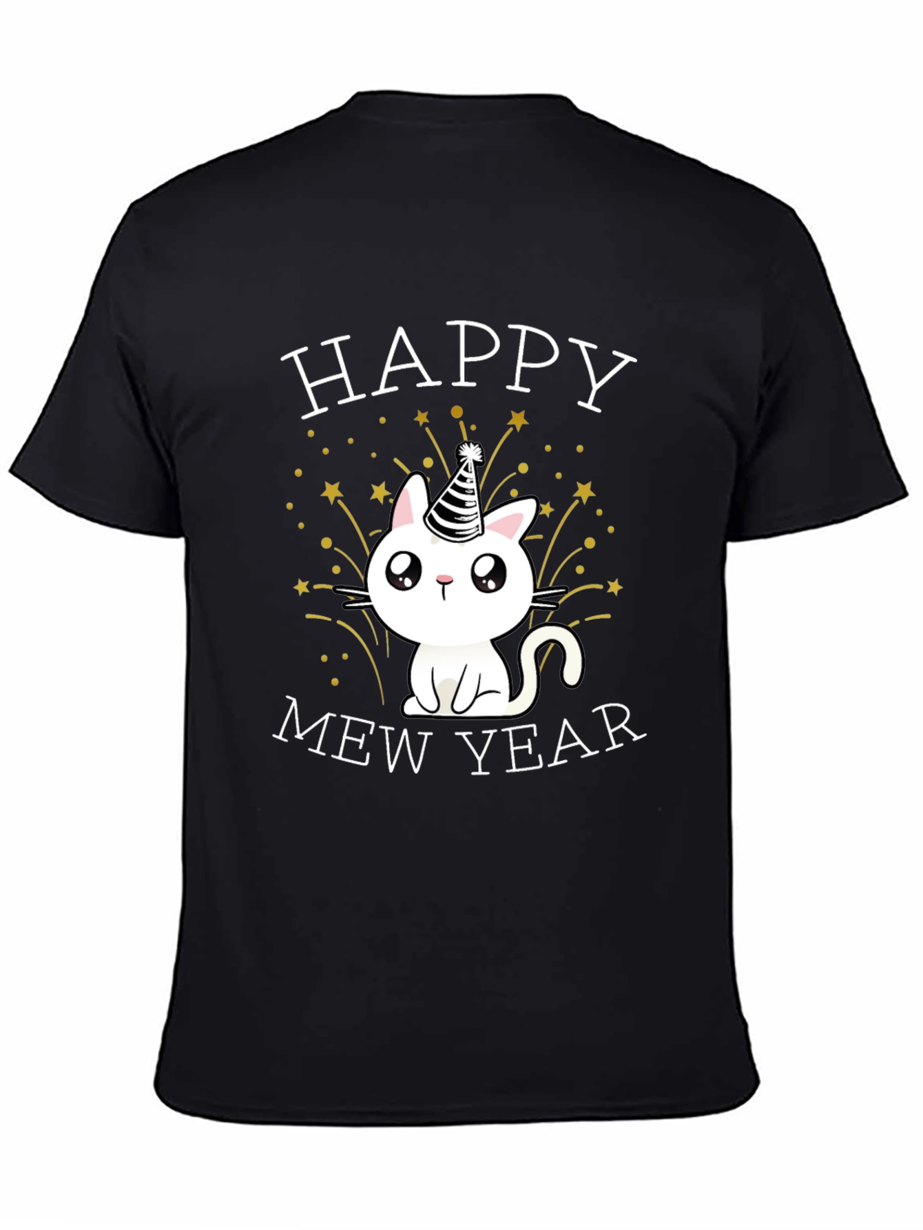 Happy Mew Year T-Shirt Cat Lover New Year Tee