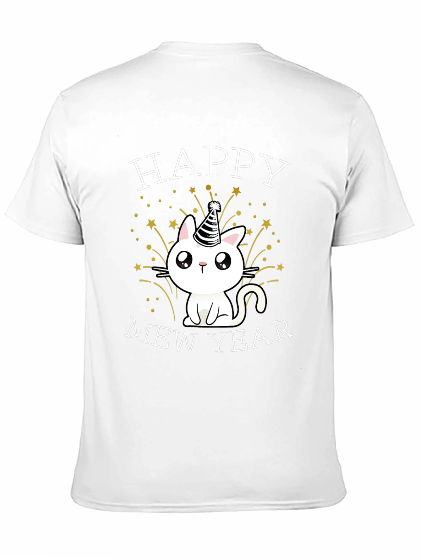 Happy Mew Year T-Shirt Cat Lover New Year Tee