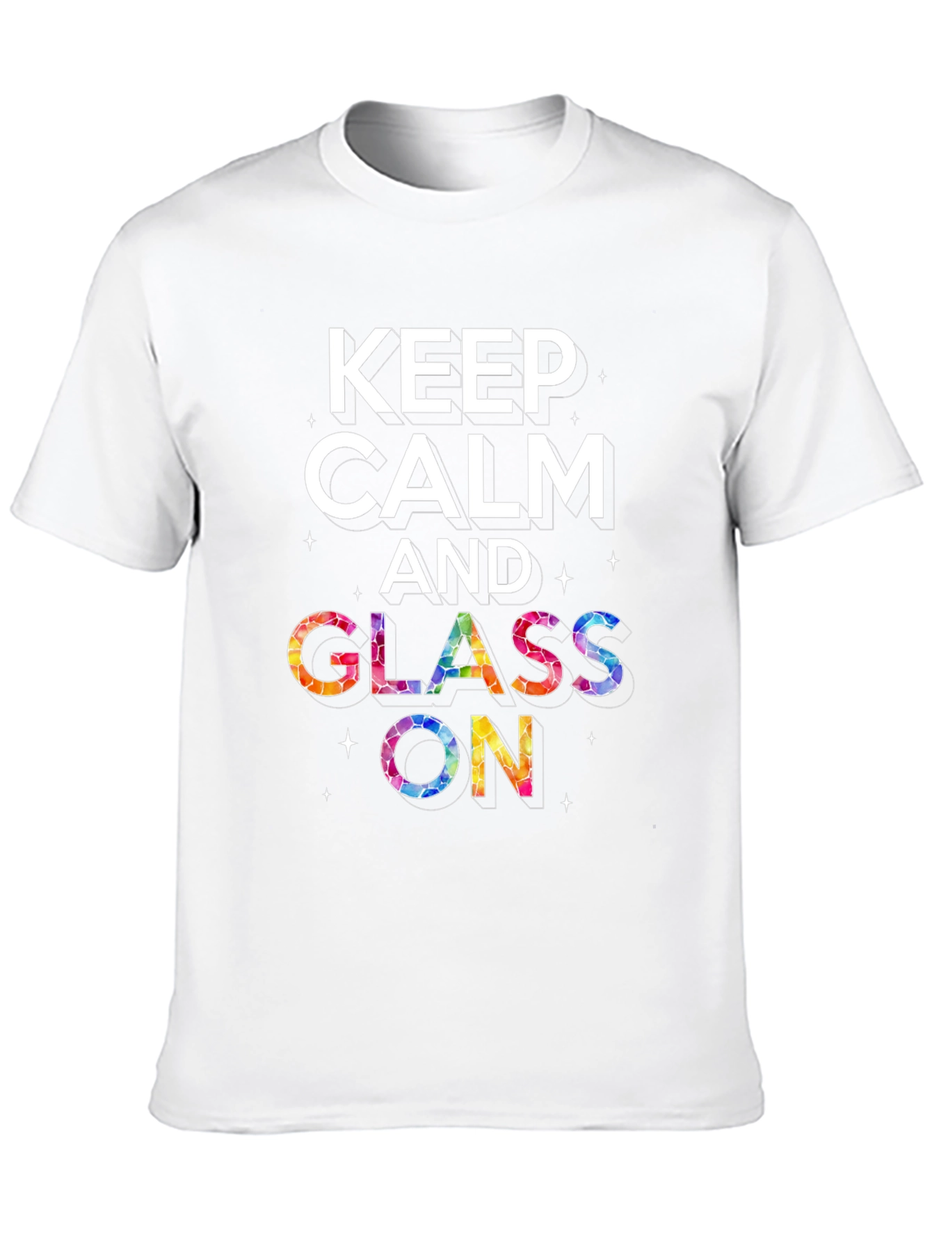 Keep Calm and Glass On Black Graphic Tee