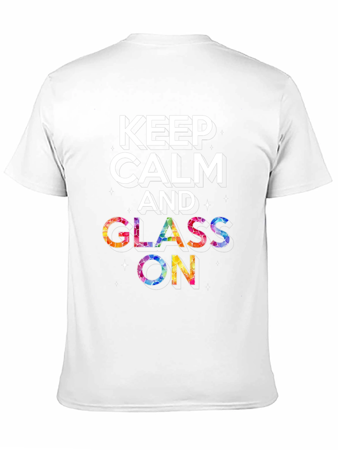 Keep Calm and Glass On Black Graphic Tee