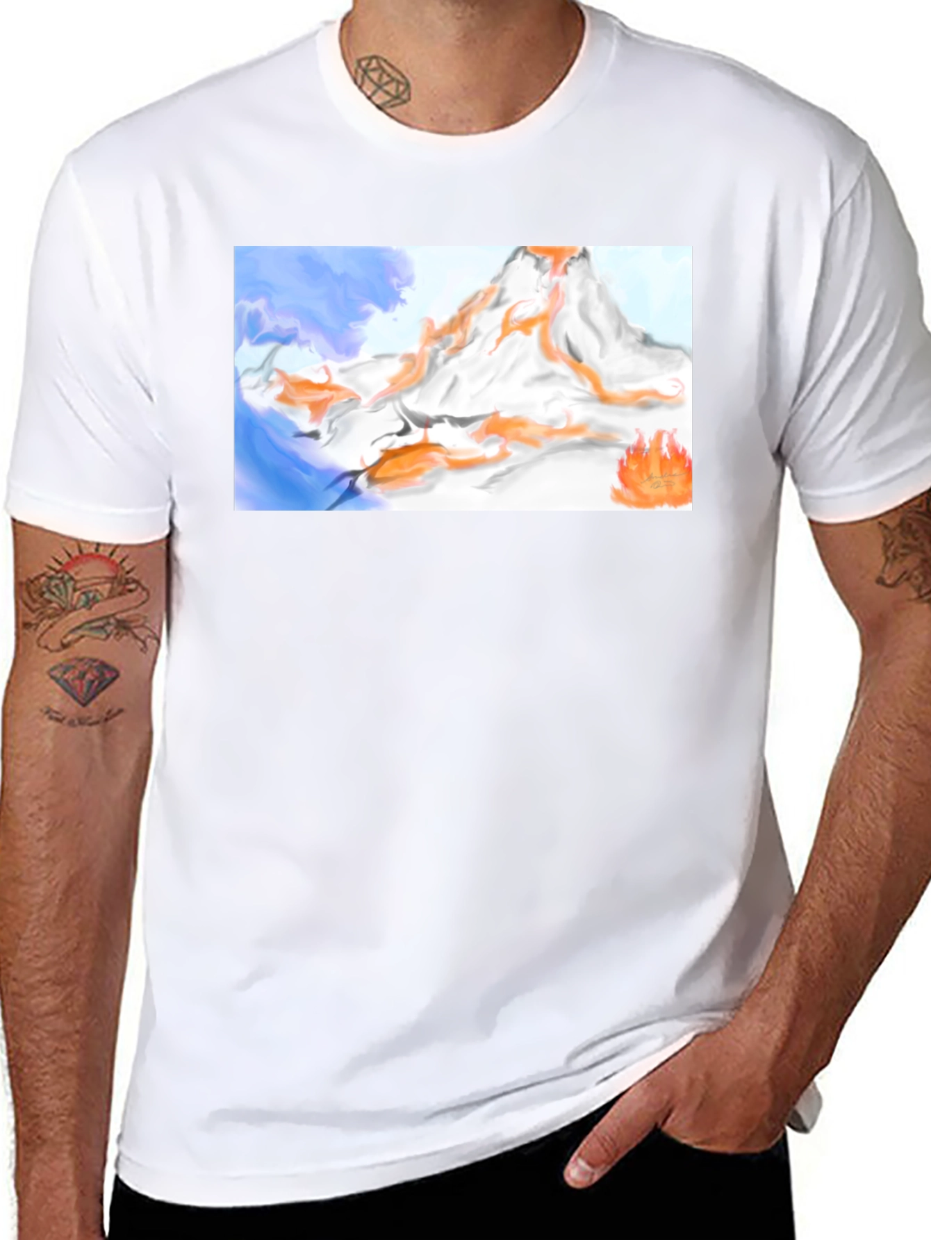 Mountain Flames Graphic Tee