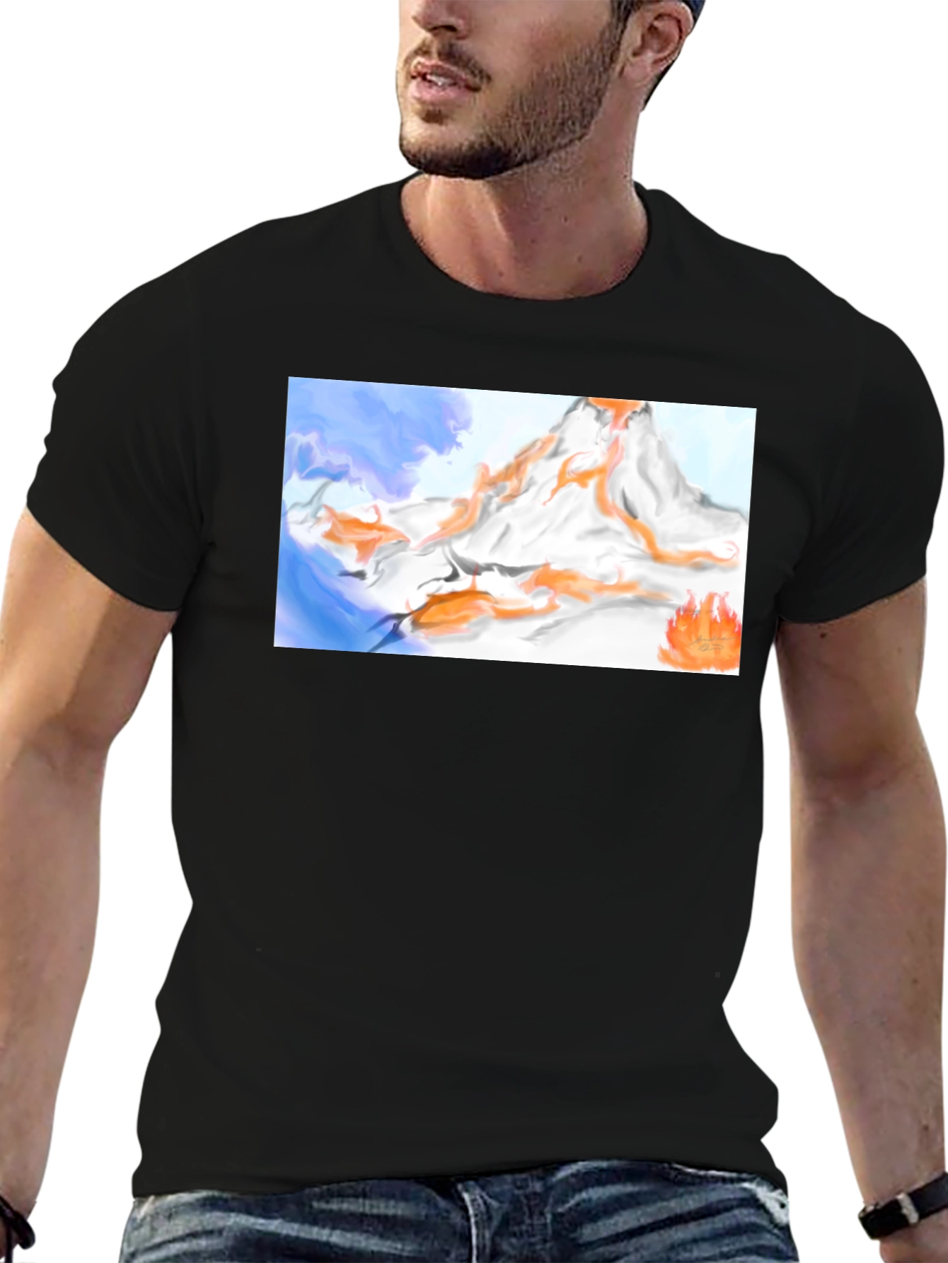 Mountain Flames Graphic Tee