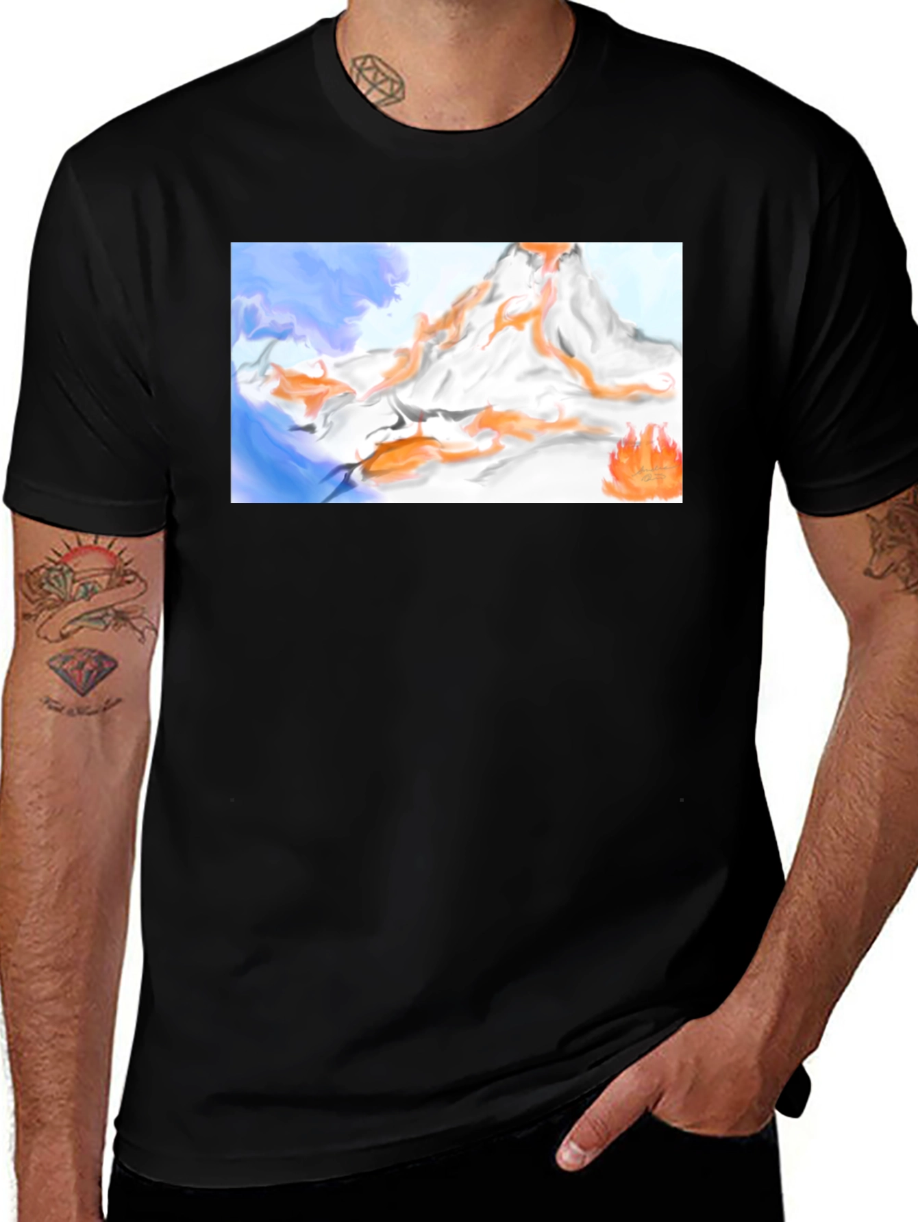 Mountain Flames Graphic Tee