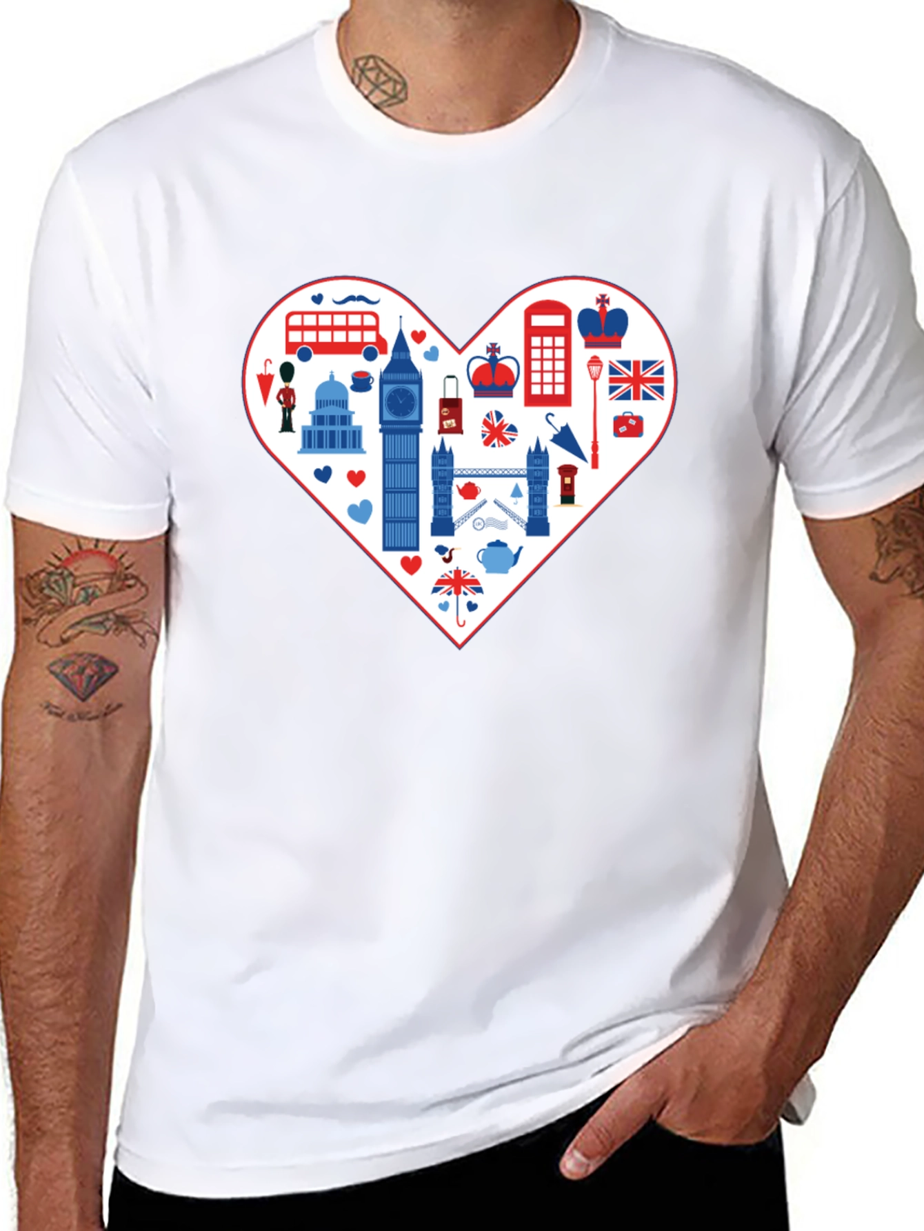 London Love Tee: Heart of Britain Graphic T-Shirt