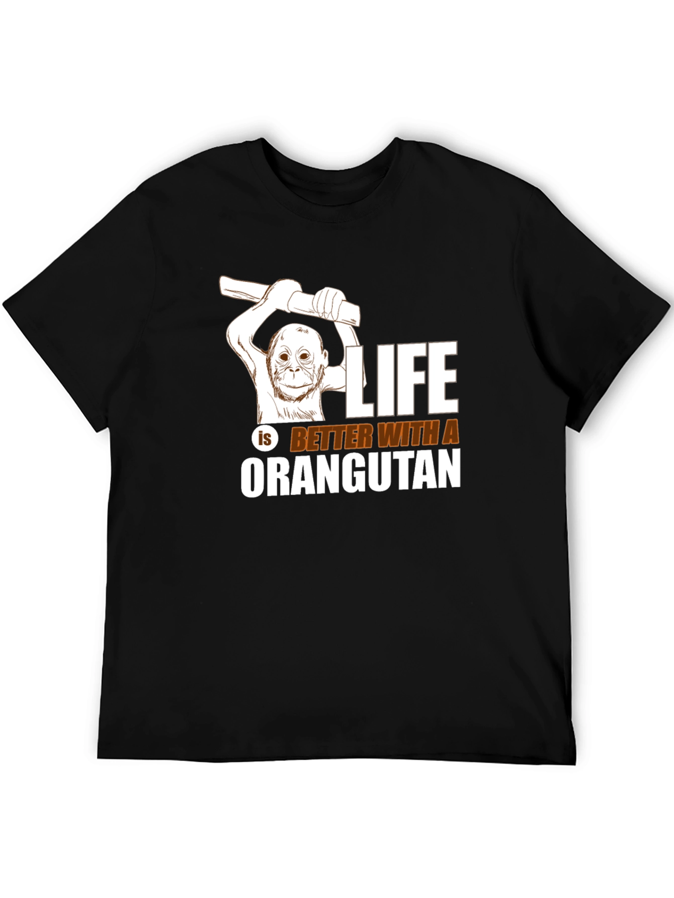 Orangutan Graphic Tee - Life is Better T-Shirt