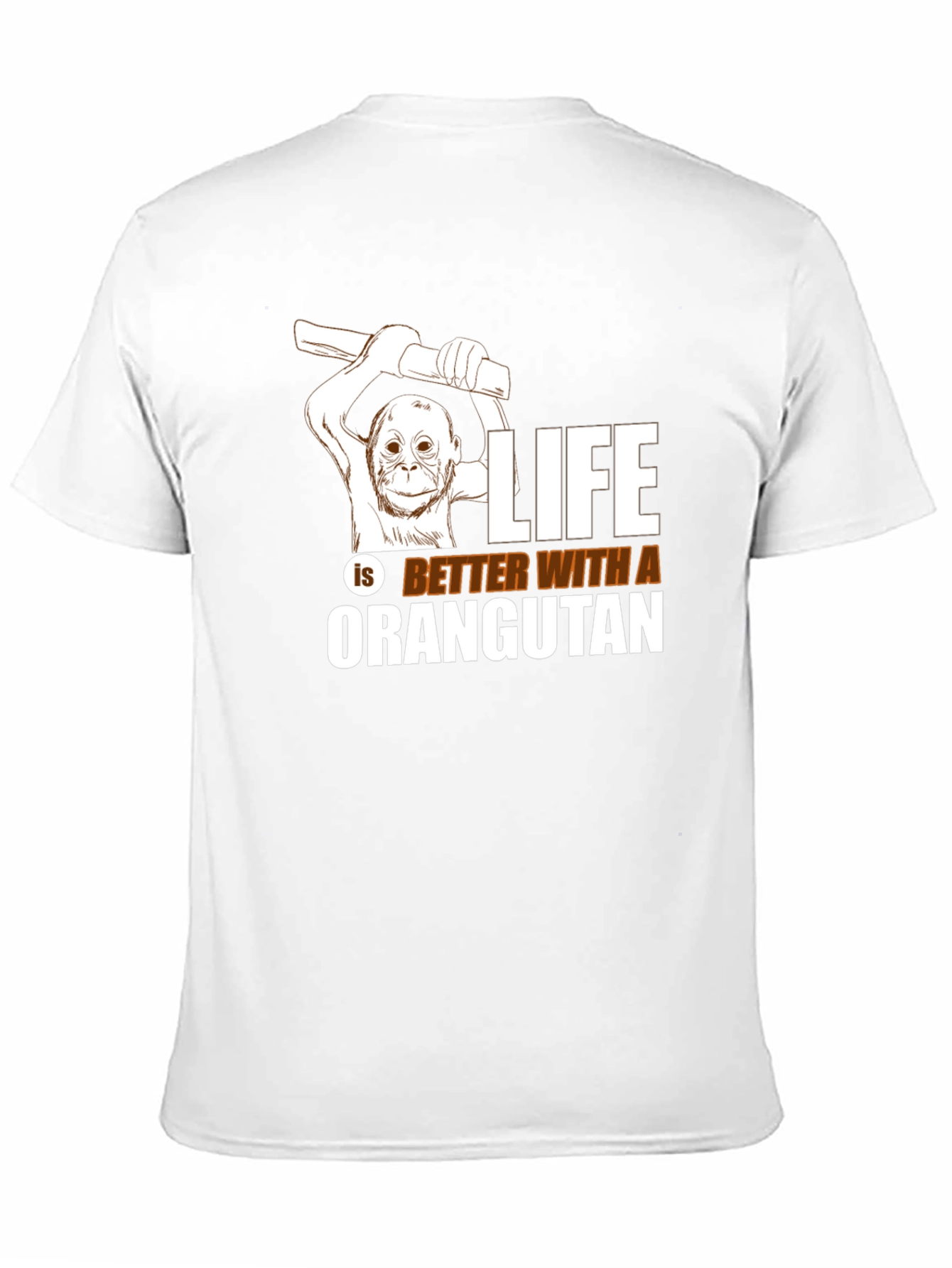 Orangutan Graphic Tee - Life is Better T-Shirt