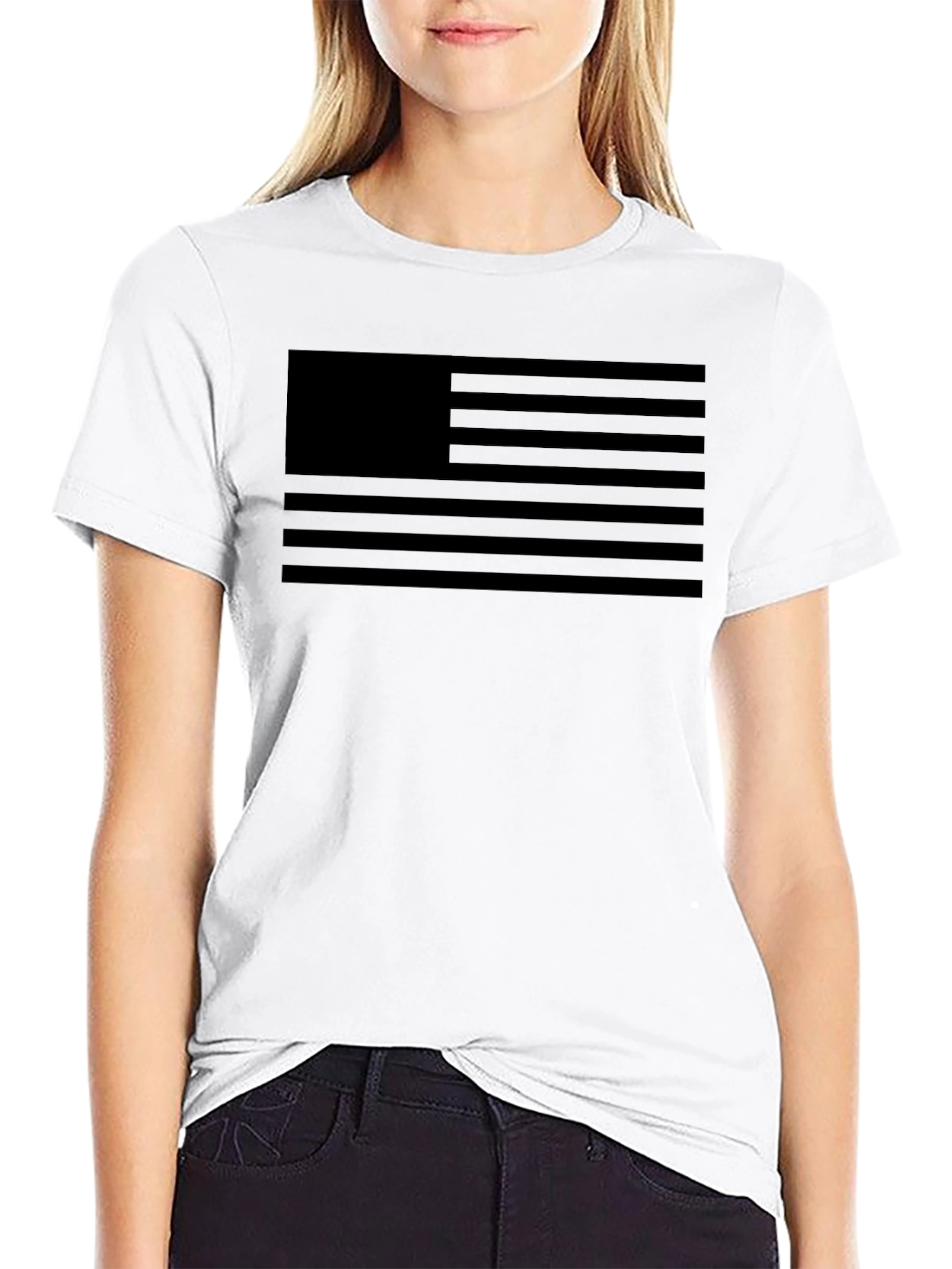 Stealth American Flag Graphic T-Shirt