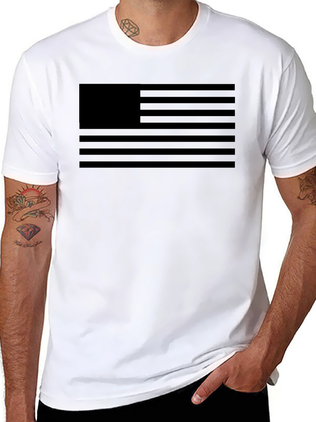 Stealth American Flag Graphic T-Shirt