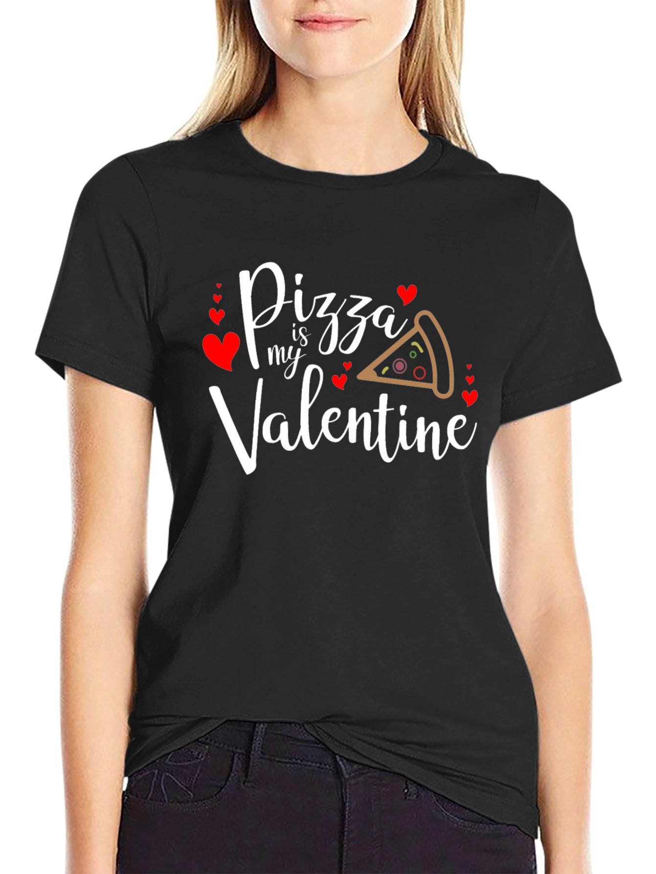 Pizza is My Valentine Graphic T-Shirt