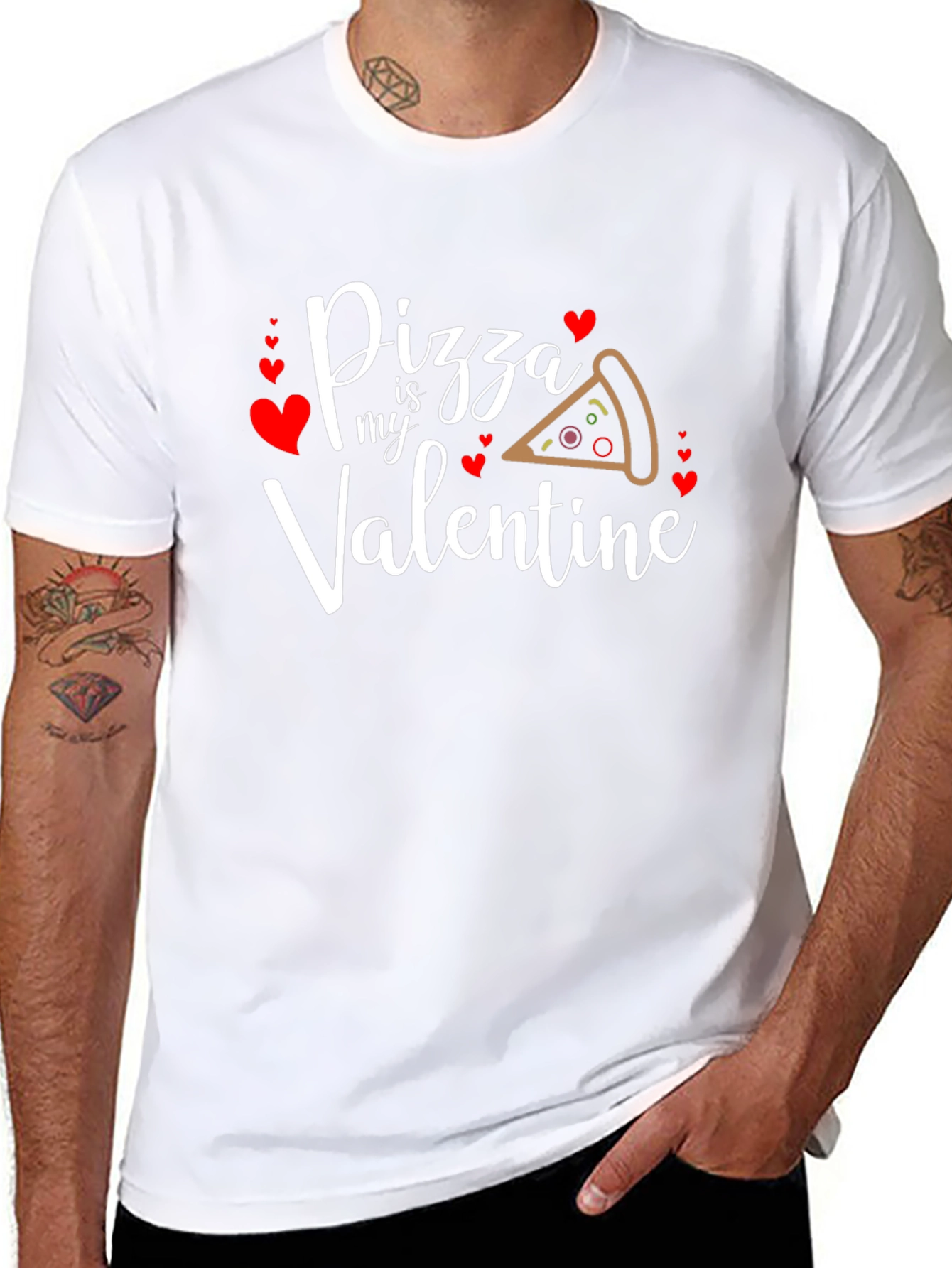 Pizza is My Valentine Graphic T-Shirt