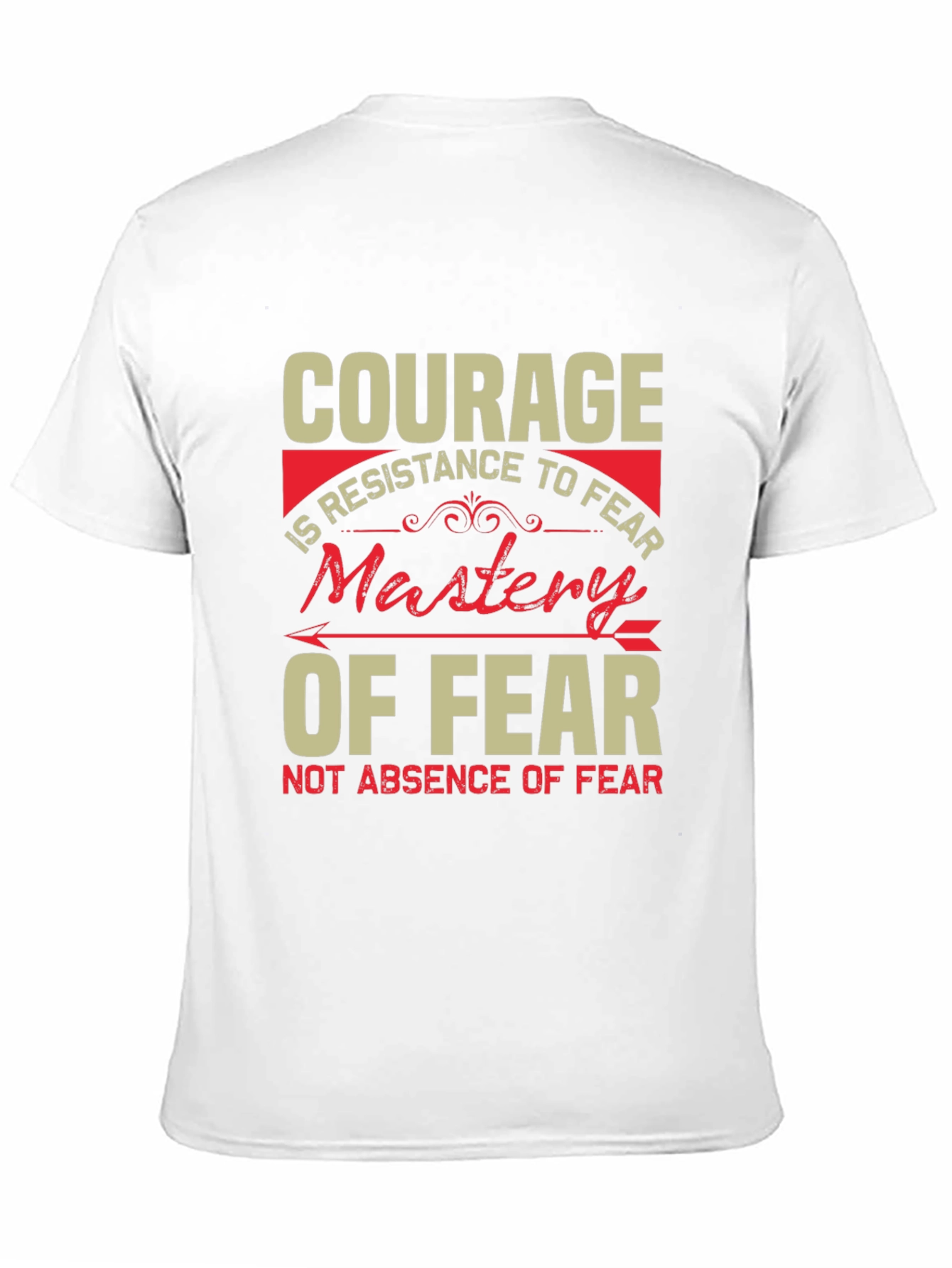Courage Mastery of Fear Black T-Shirt