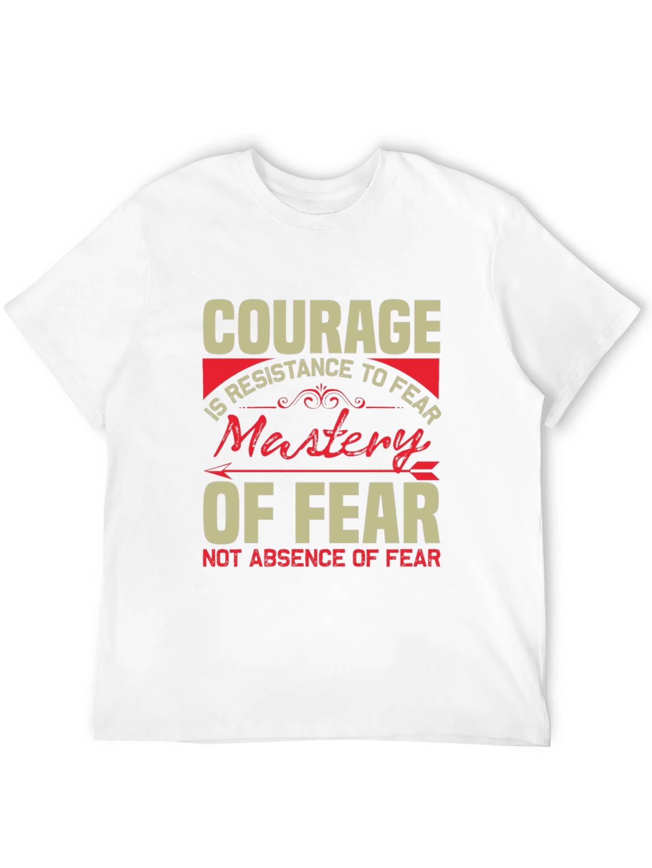 Courage Mastery of Fear Black T-Shirt
