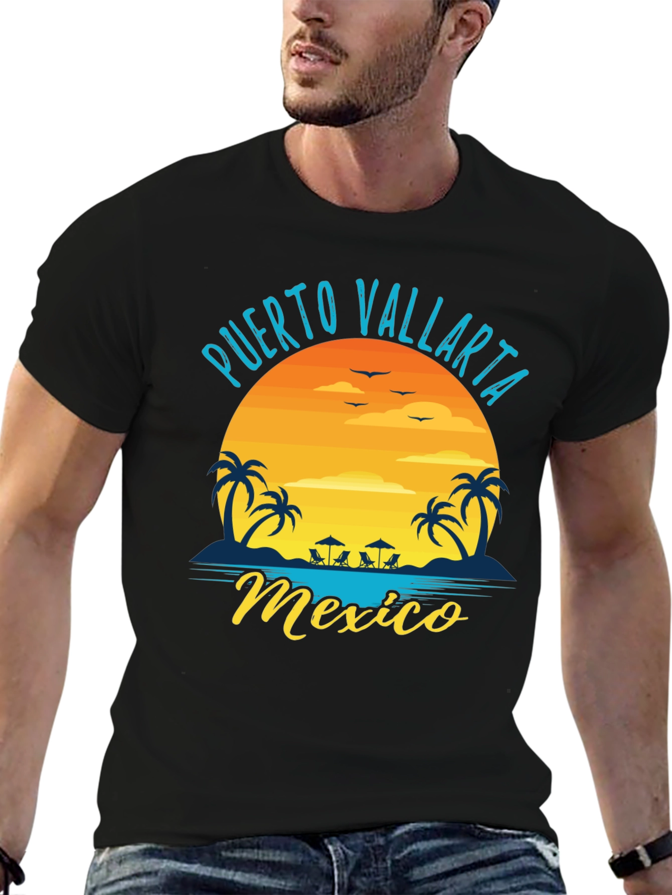 Puerto Vallarta Mexico T-Shirt - Tropical Beach Graphic Tee