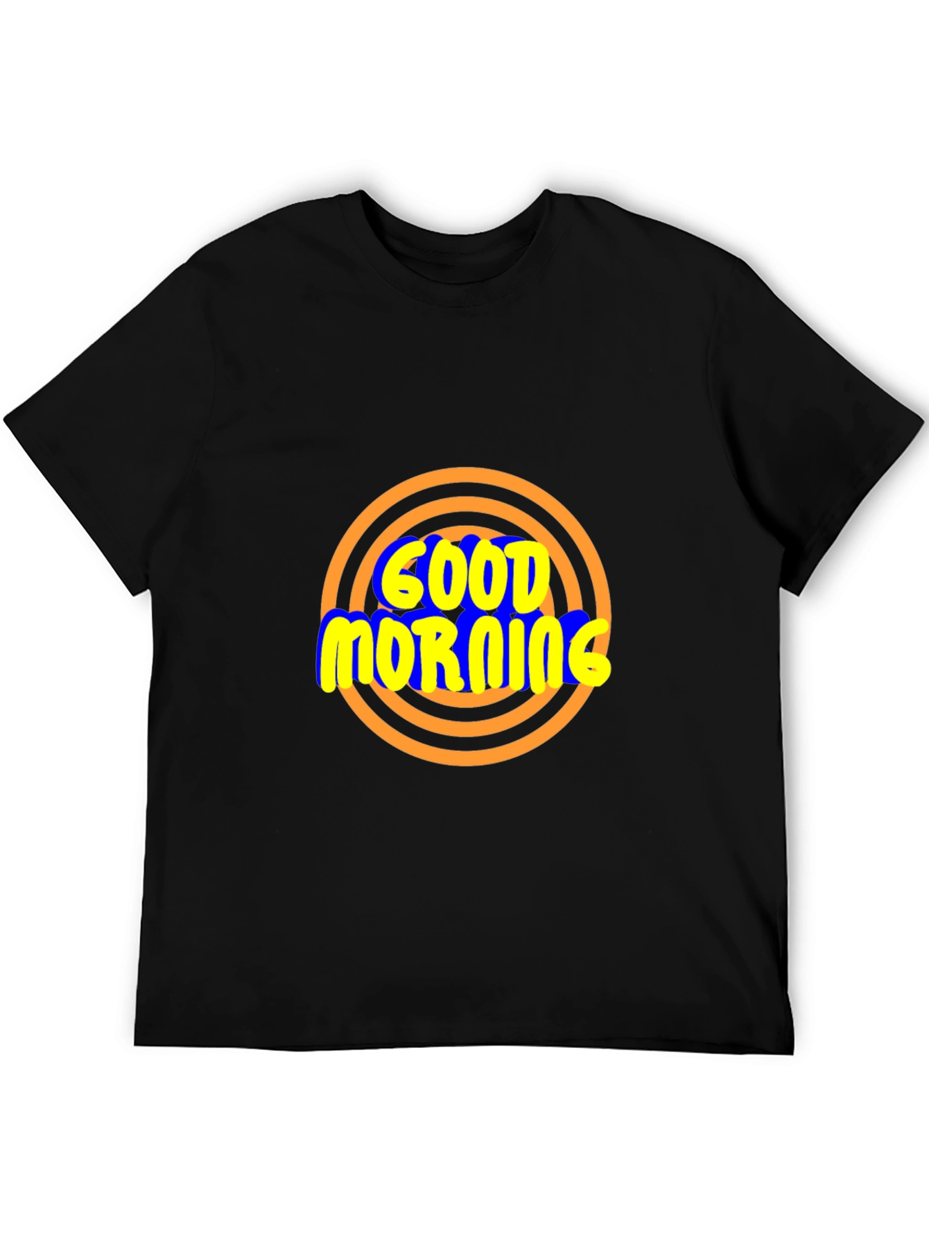 Good Morning Graphic T-Shirt - Stylish Black Tee