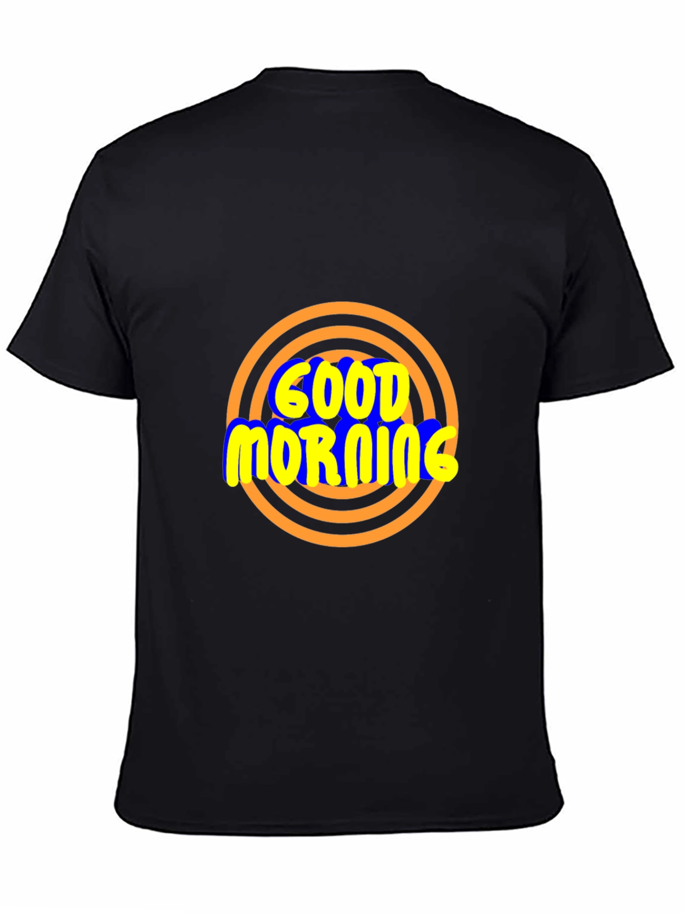Good Morning Graphic T-Shirt - Stylish Black Tee
