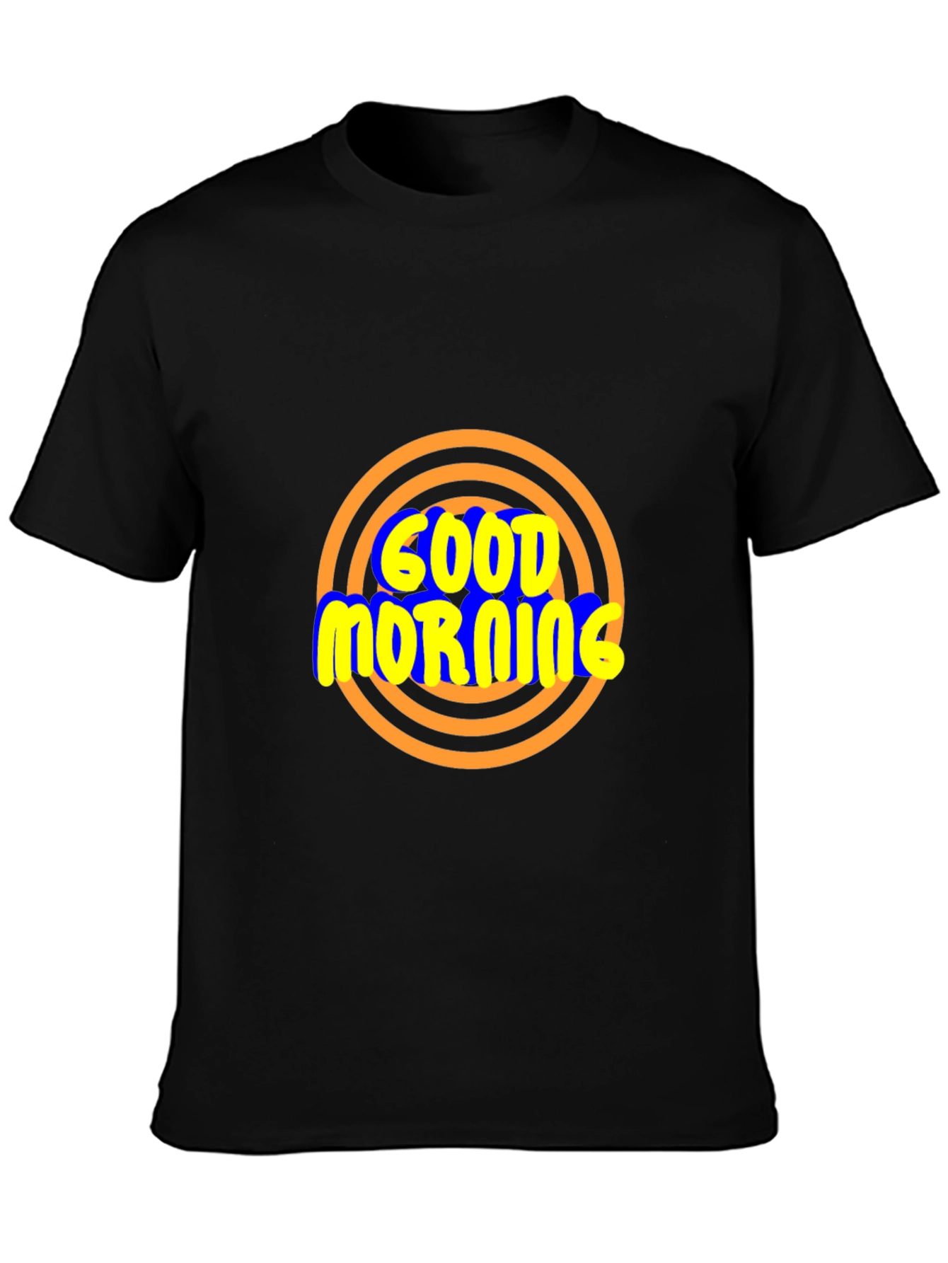 Good Morning Graphic T-Shirt - Stylish Black Tee