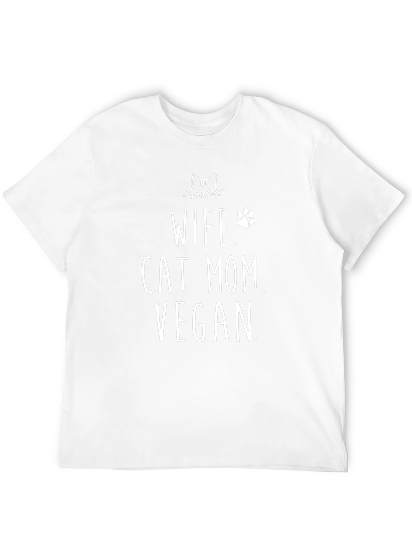 Wife Cat Mom Vegan T-Shirt