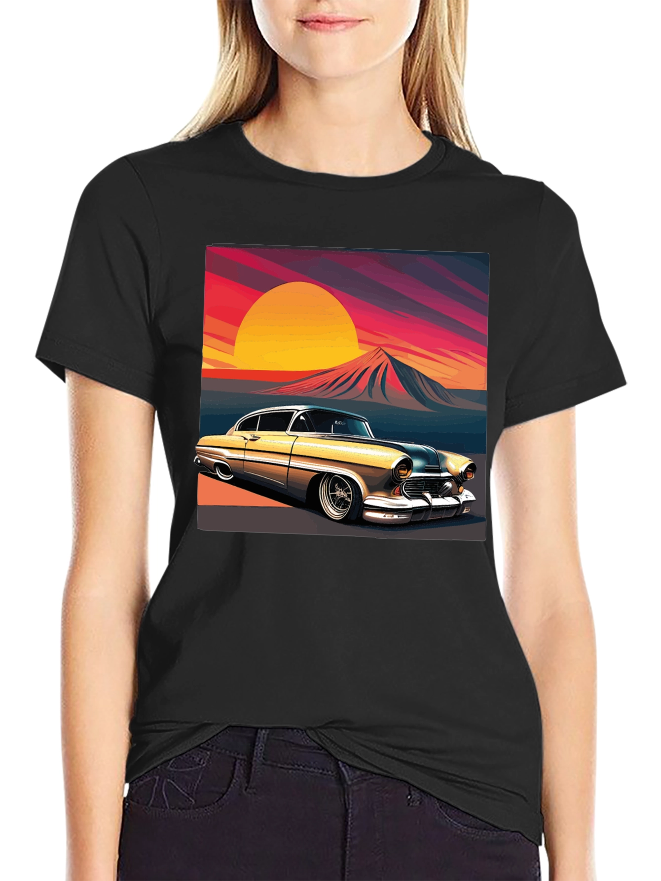 Classic Car Sunset T-Shirt