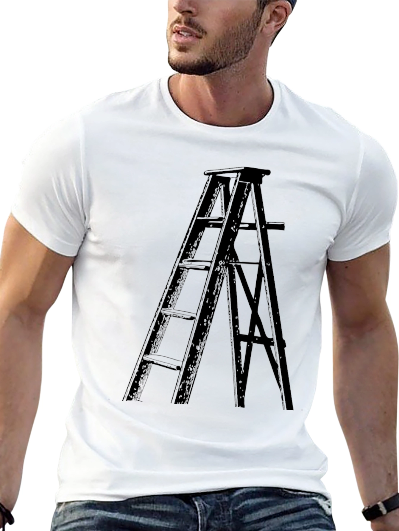 Ladder Graphic Tee - Black Unisex Shirt