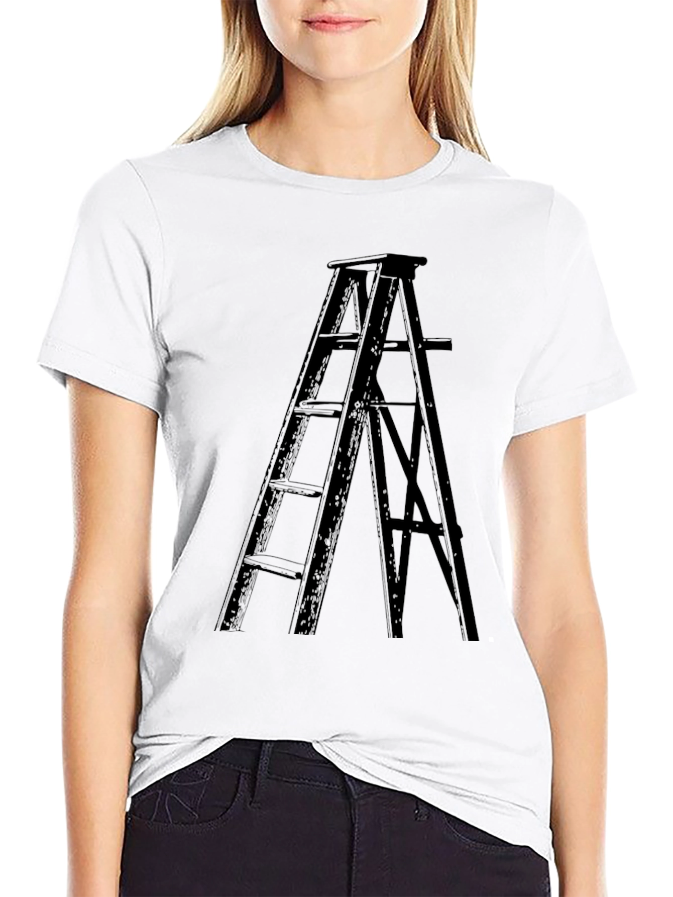 Ladder Graphic Tee - Black Unisex Shirt