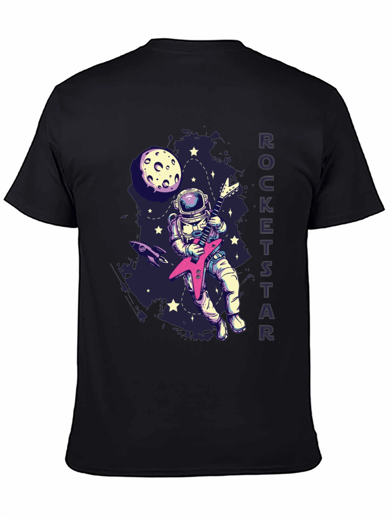 Astronaut Guitarist Graphic T-Shirt - Rock Out in Space!