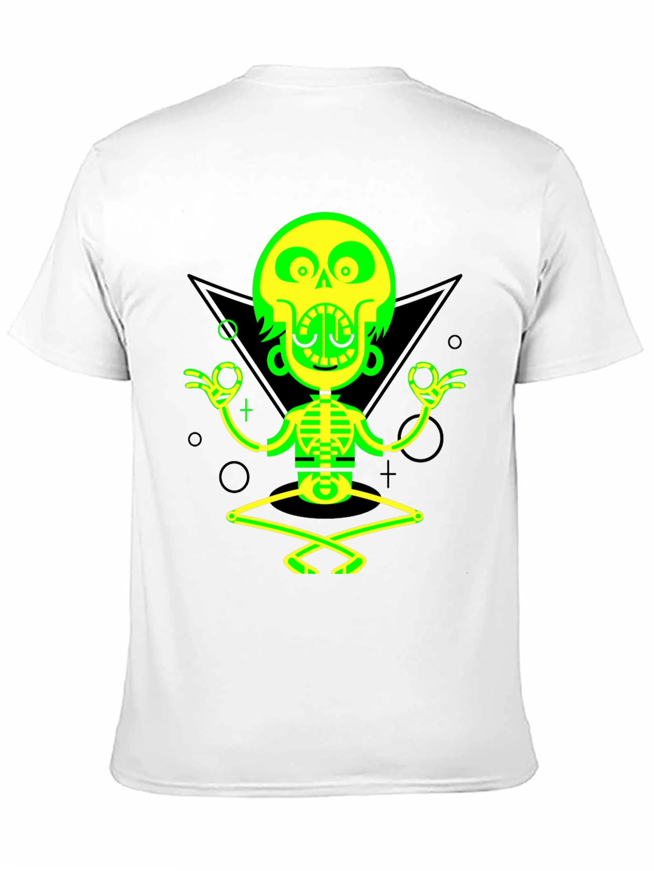 Yoga Skeleton Graphic Tee - Black