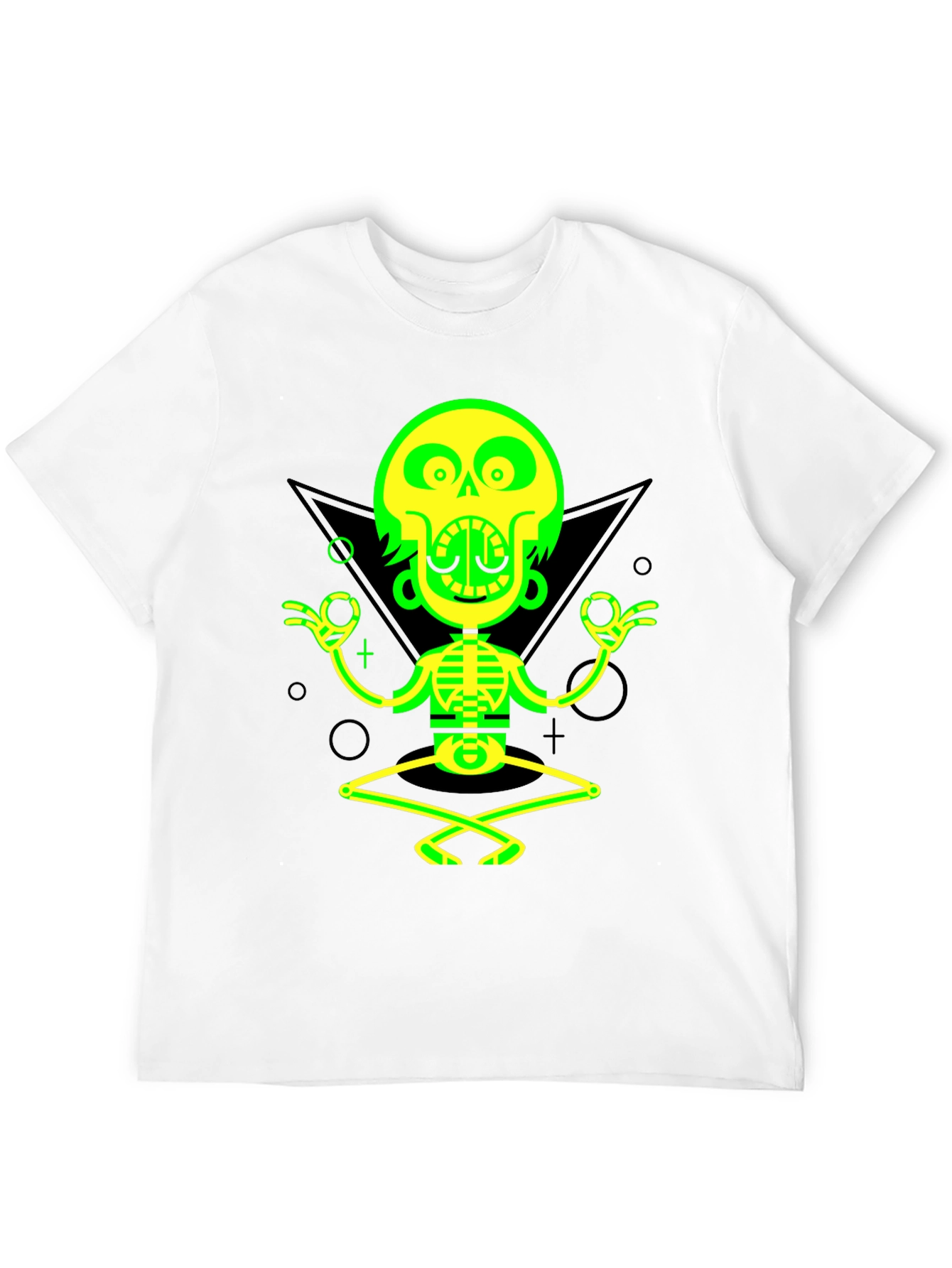 Yoga Skeleton Graphic Tee - Black