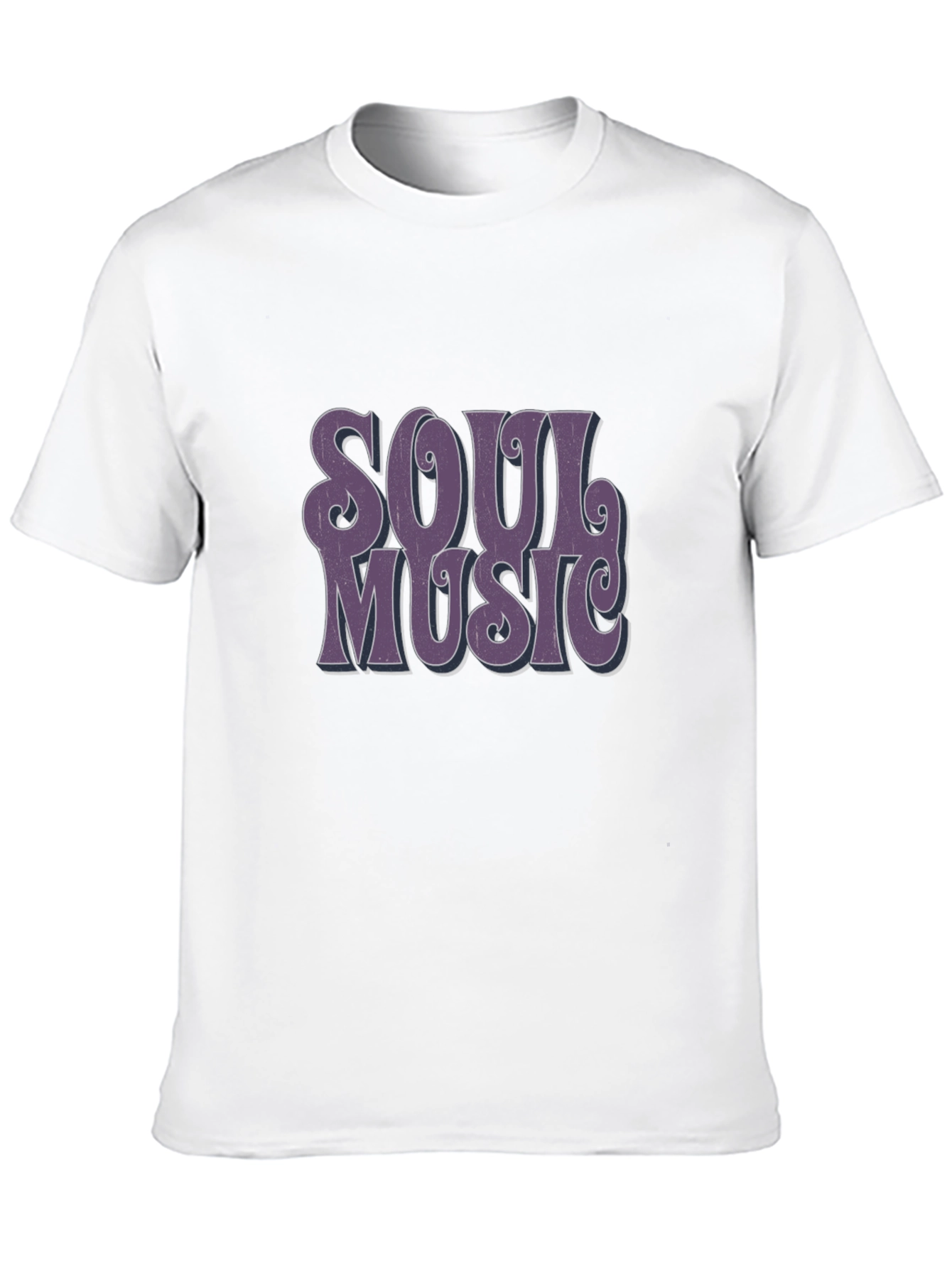 Retro Soul Music Graphic Tee - Black Casual T-Shirt