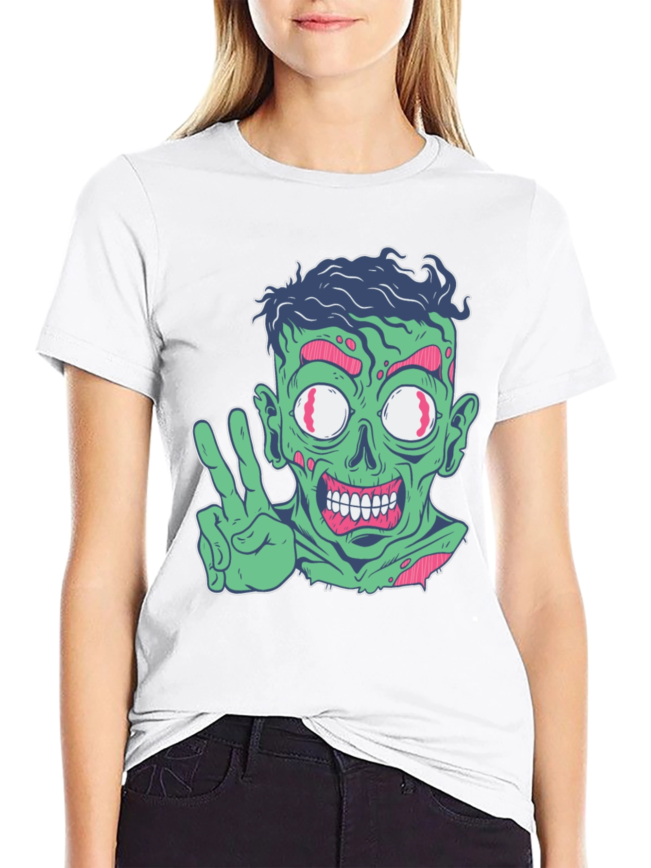 Zombie Peace Sign Graphic Tee