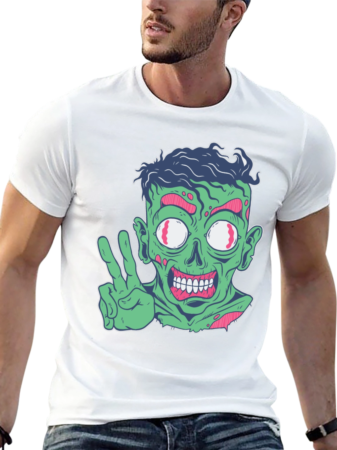 Zombie Peace Sign Graphic Tee