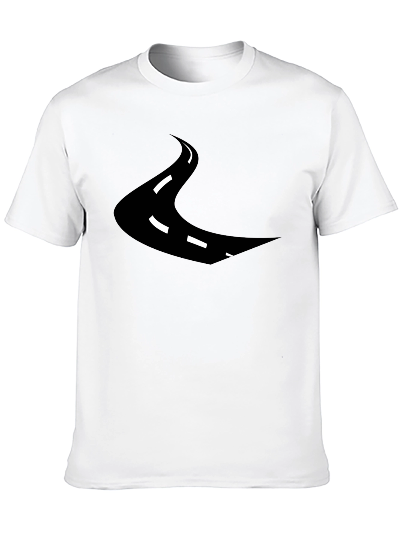 Road Graphic Black T-Shirt - Curve Ahead!