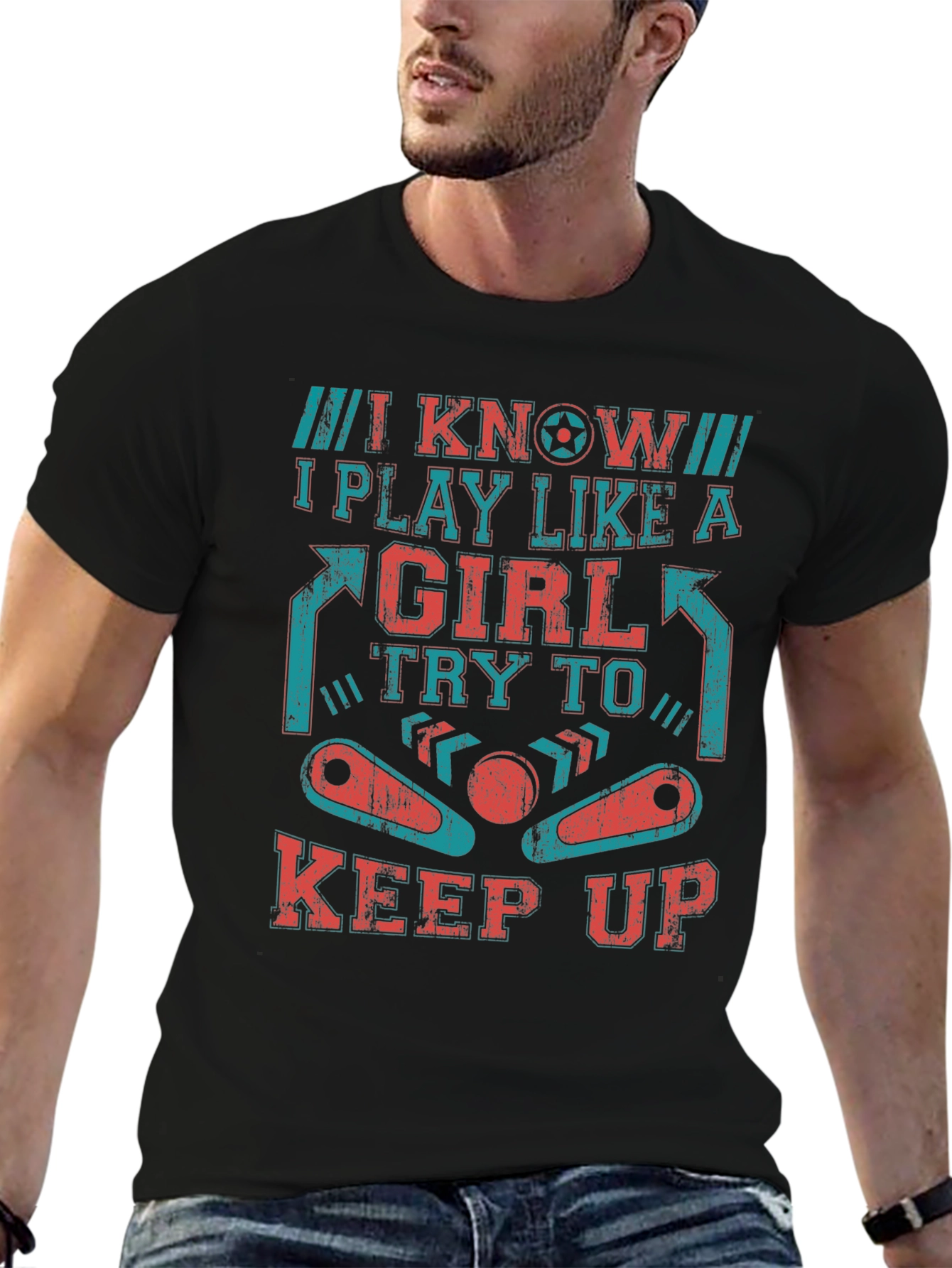 I Know I Play Like A Girl Pinball T-Shirt