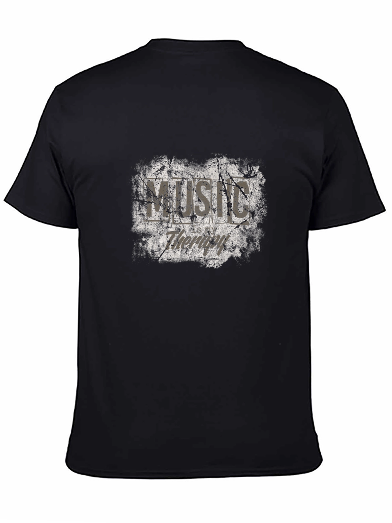 Music Therapy Distressed Graphic T-Shirt