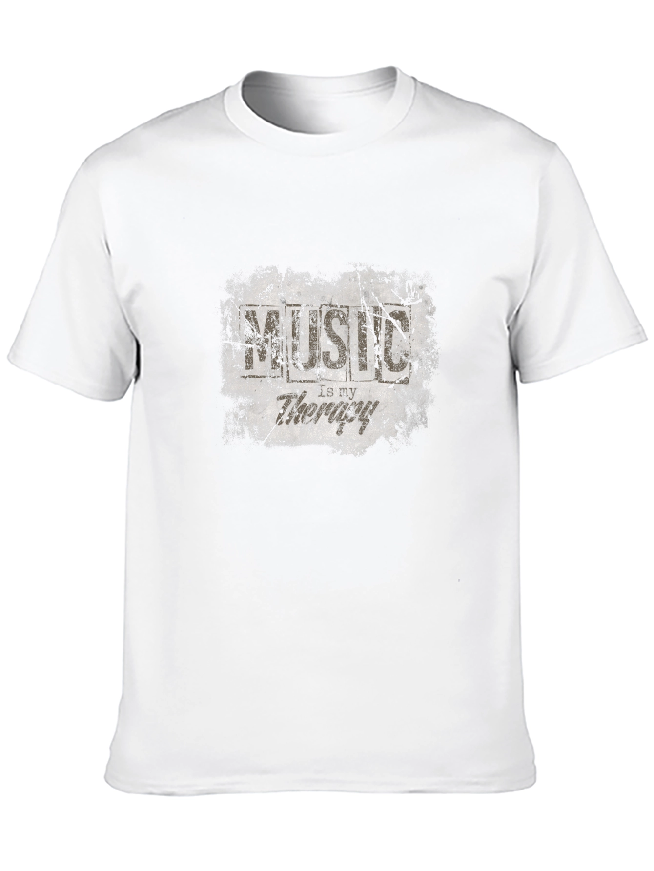 Music Therapy Distressed Graphic T-Shirt