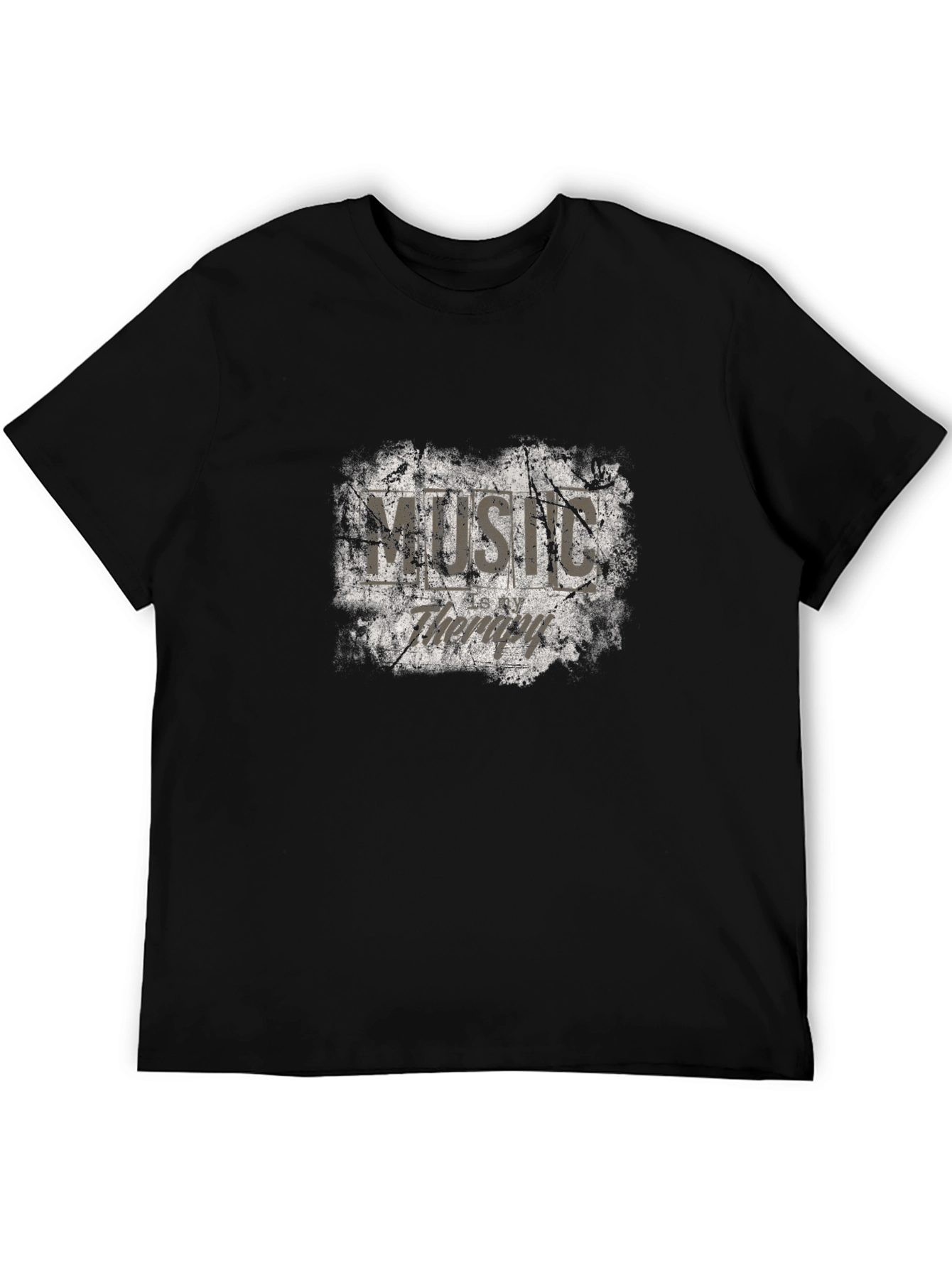 Music Therapy Distressed Graphic T-Shirt