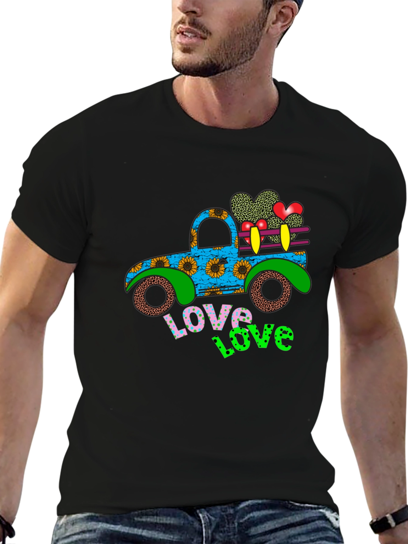 Love Truck Graphic Tee - Black