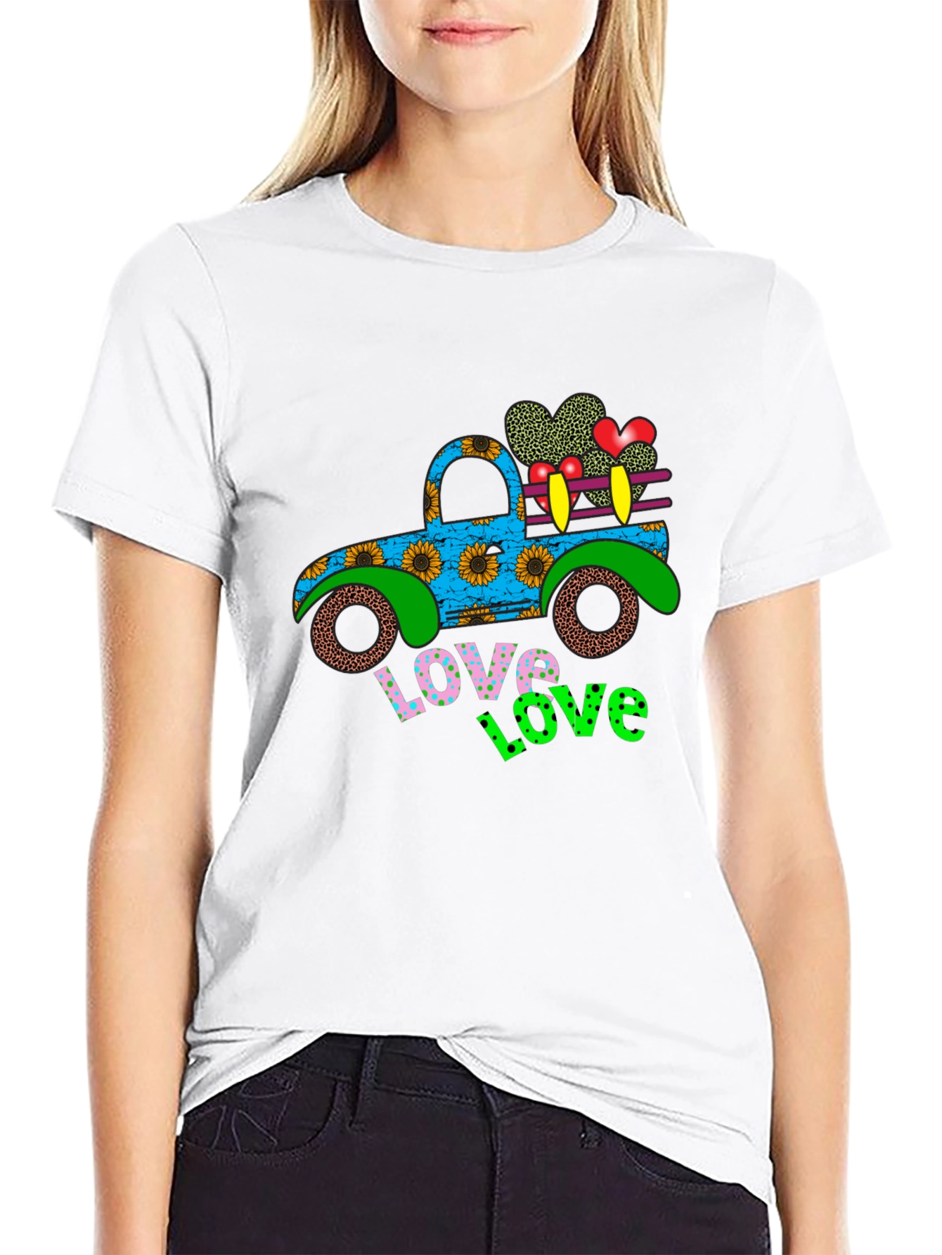 Love Truck Graphic Tee - Black