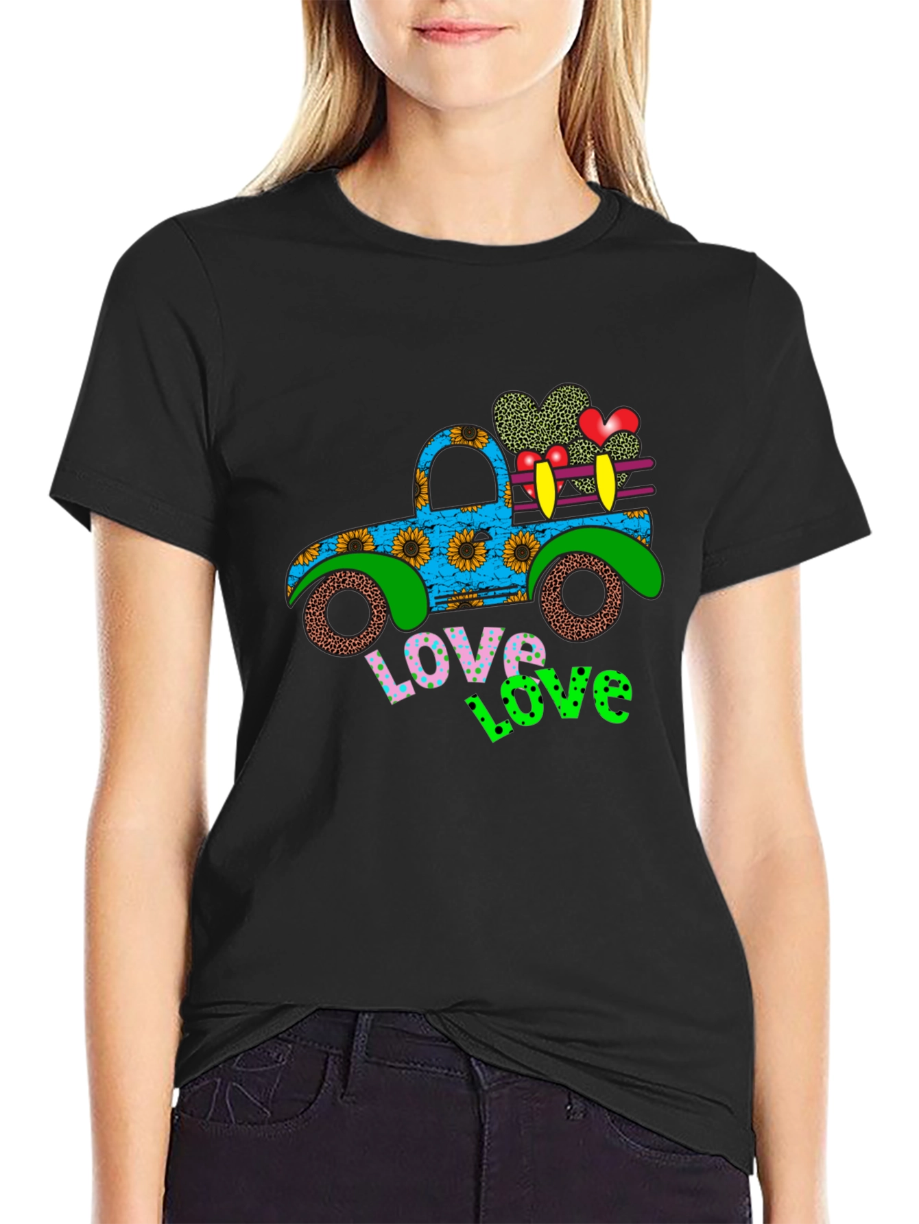 Love Truck Graphic Tee - Black