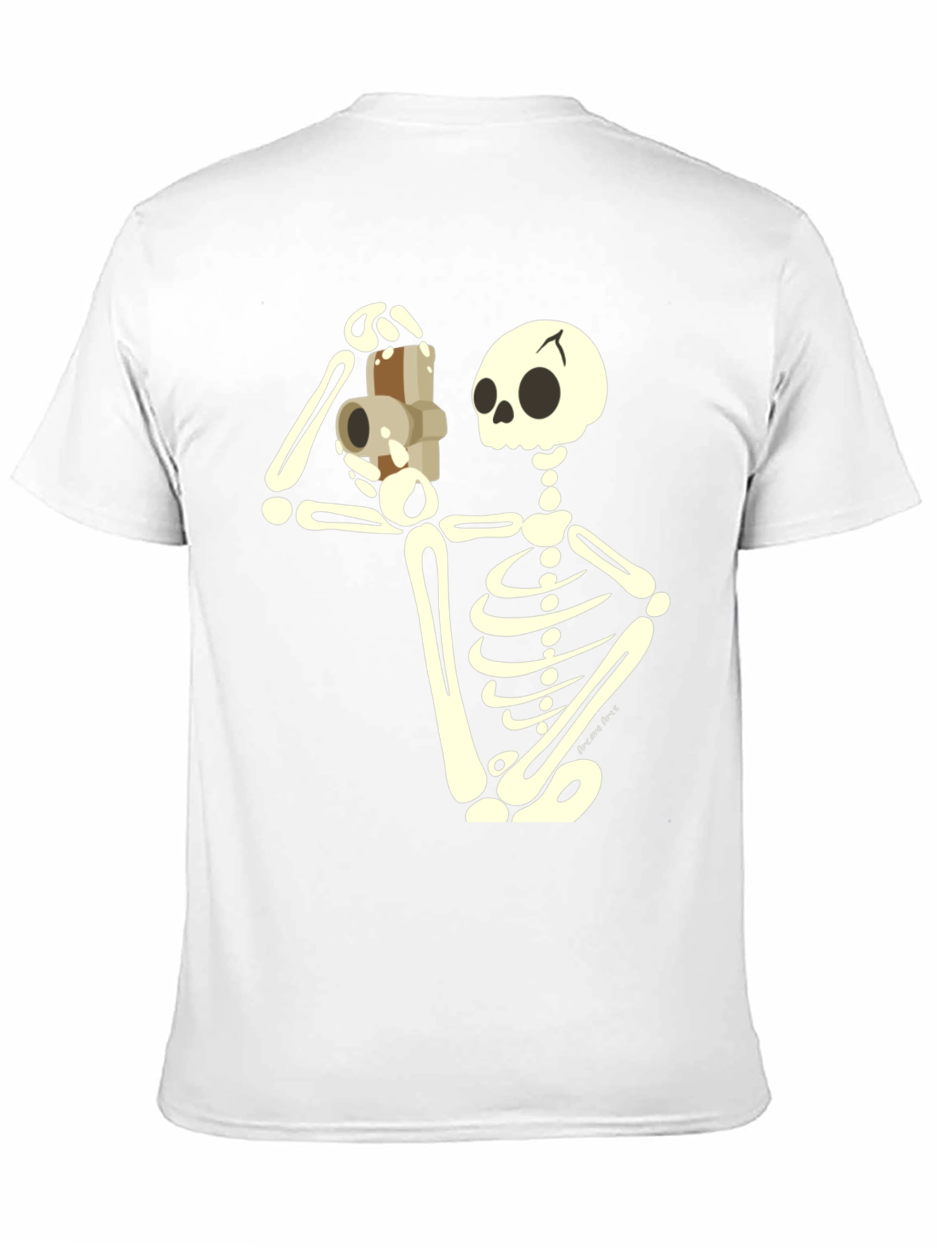 Skeleton Photographer Graphic T-Shirt